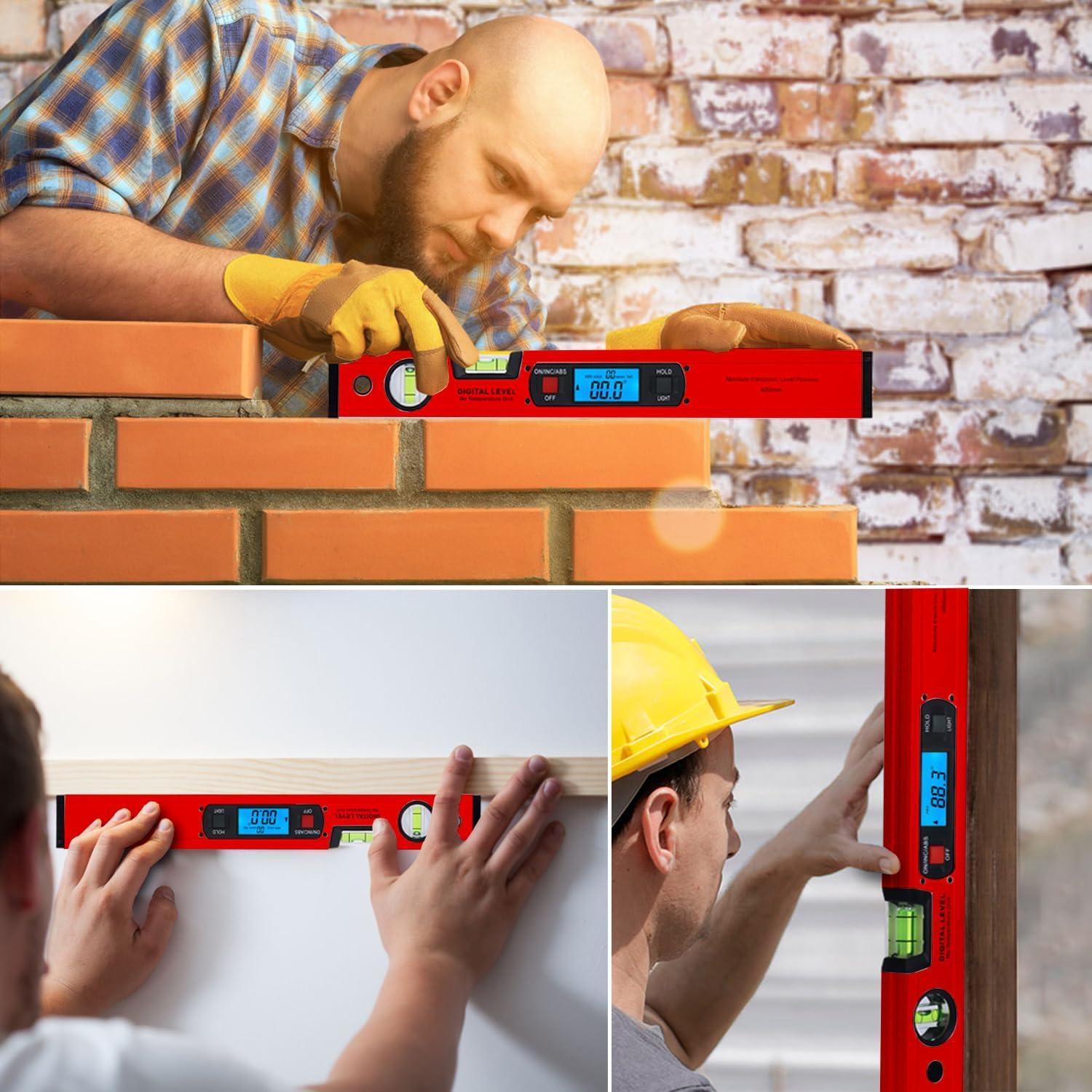 Nivel Digital RISEPRO 41.6 cm con Transportador y Base Magnética