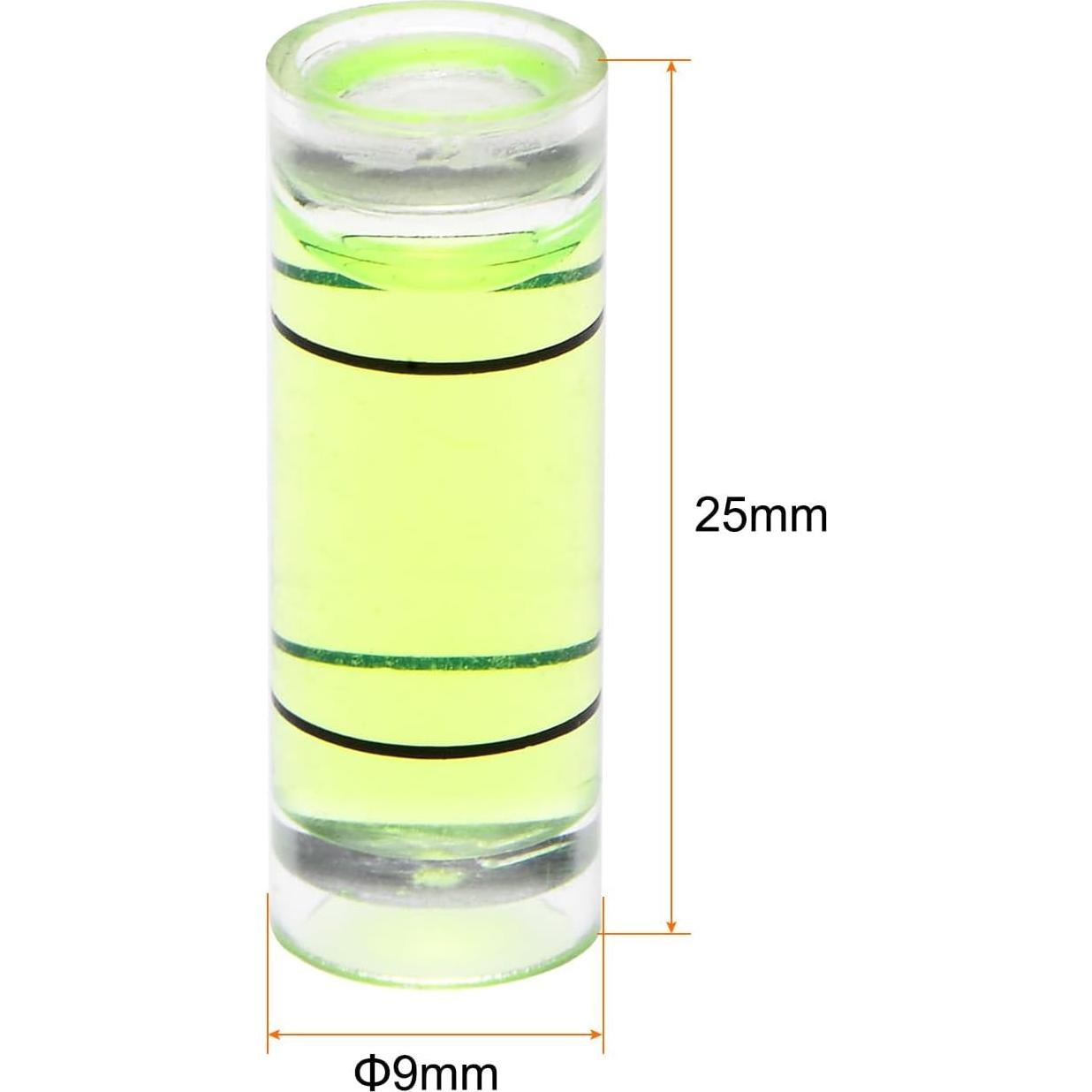 Nivel de Burbuja Cilíndrico HARFINGTON 9mm 6 Piezas Verde