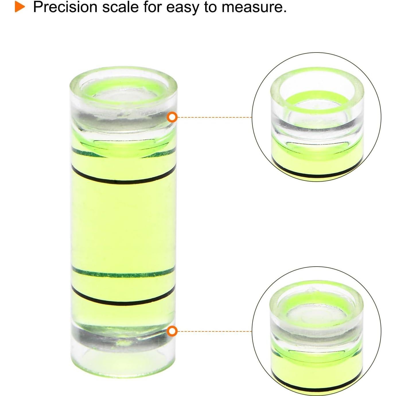 Nivel de Burbuja Cilíndrico HARFINGTON 9mm 6 Piezas Verde