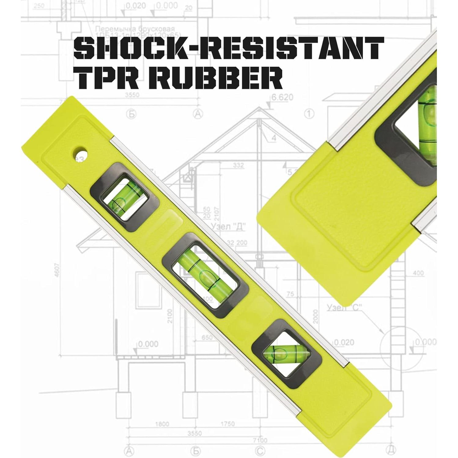 Nivel de Torpedo Magnético DIFFLIFE 225mm Aluminio Verde