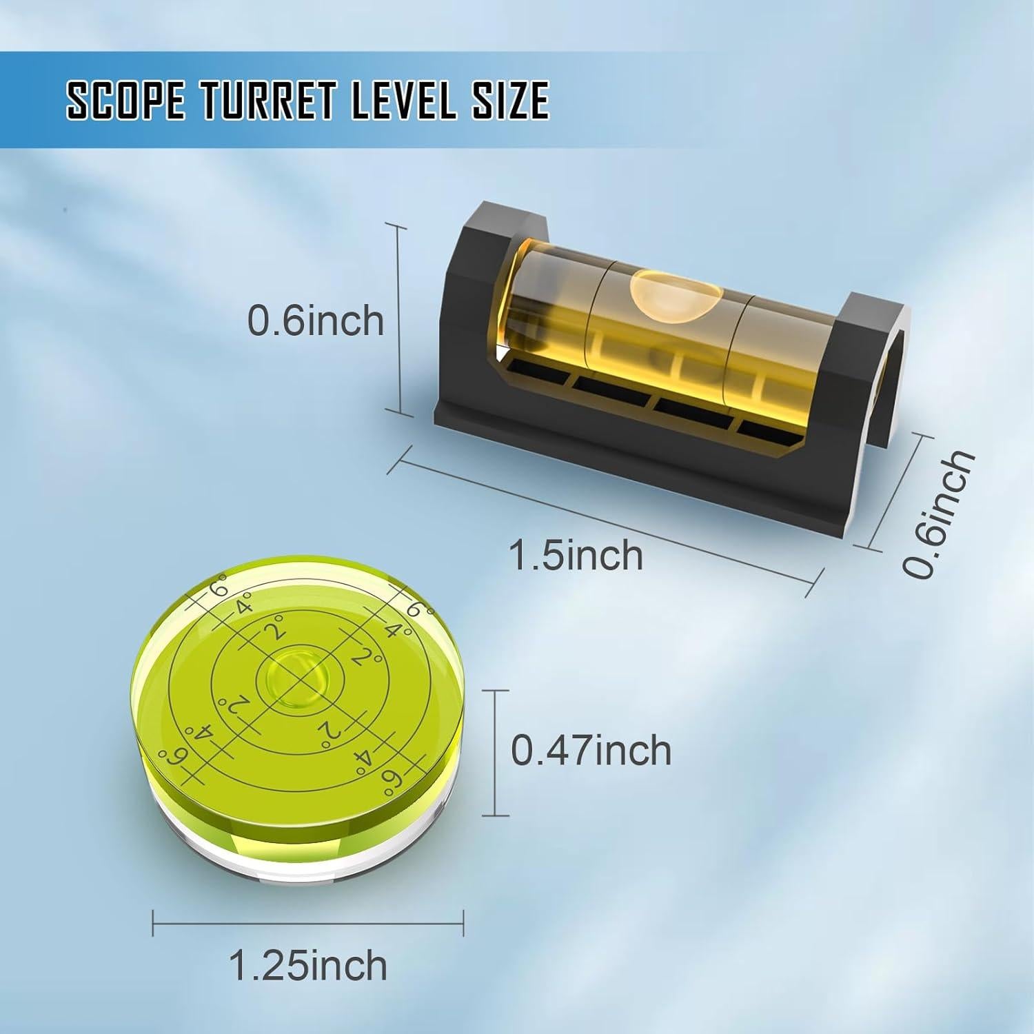 Professional Magnetic Scope Leveling Kit Scope Bubble Level Tool Scope Mounting Kit, 3 Pieces (Brown)