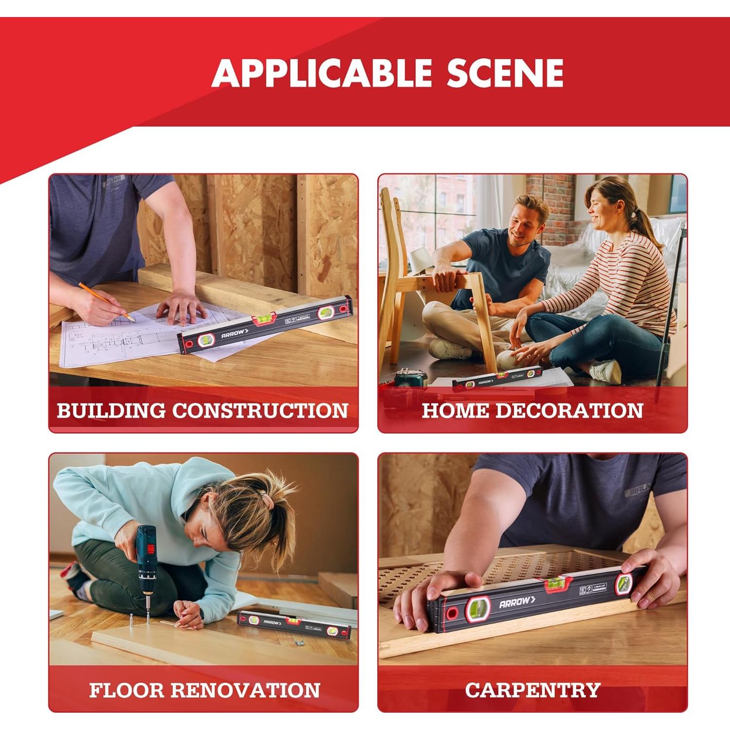 Nivel Torpedo Magnético 40.64 cm Arrow Aluminio