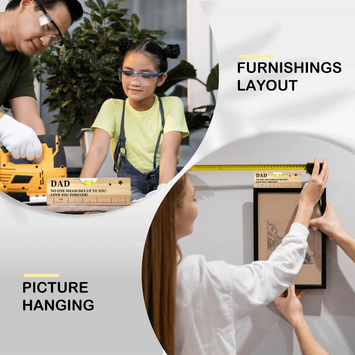 Nivel de Espíritu de Madera AACQQ 15.24x4.83 cm Regalo Papá