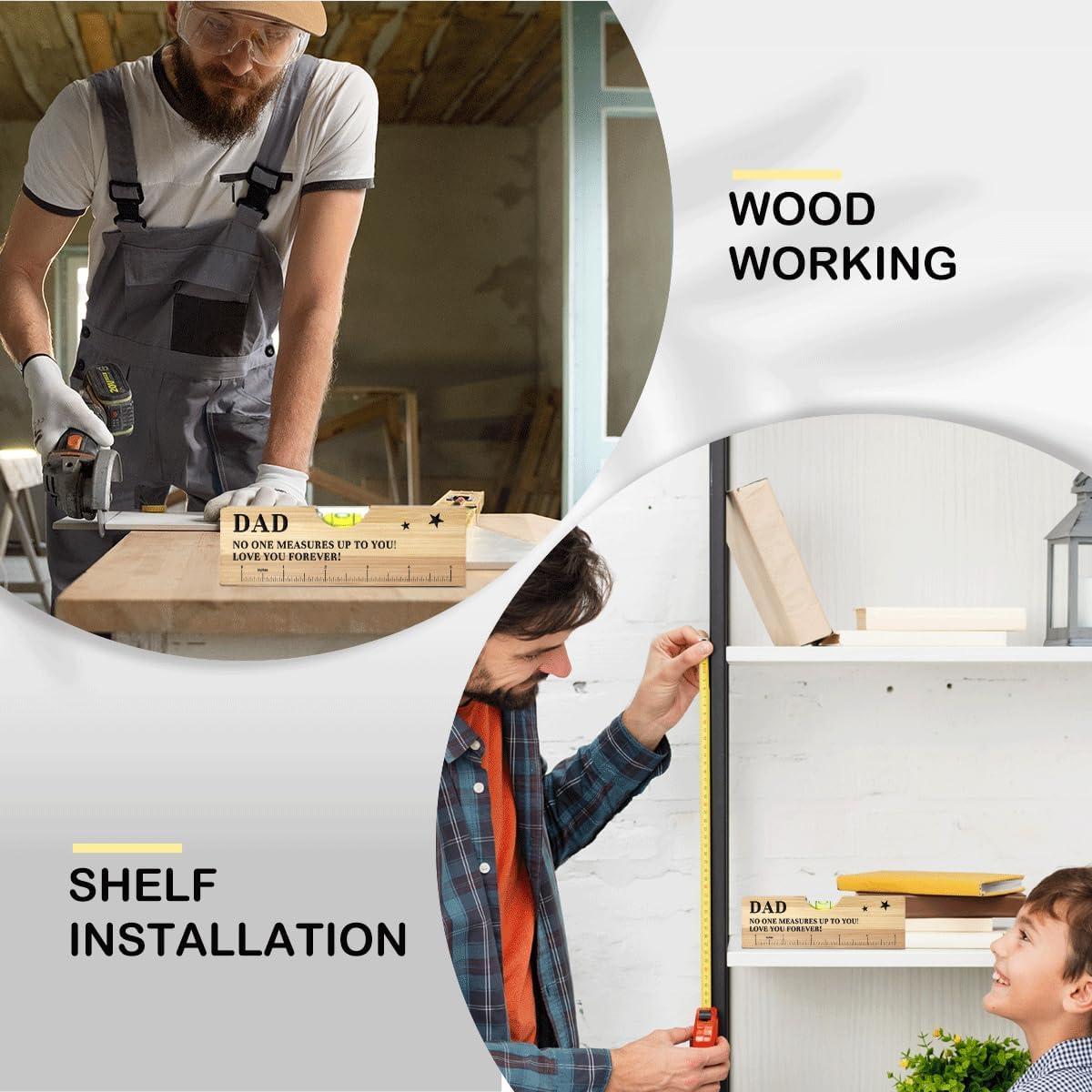 Nivel de Espíritu de Madera AACQQ 15.24x4.83 cm Regalo Papá