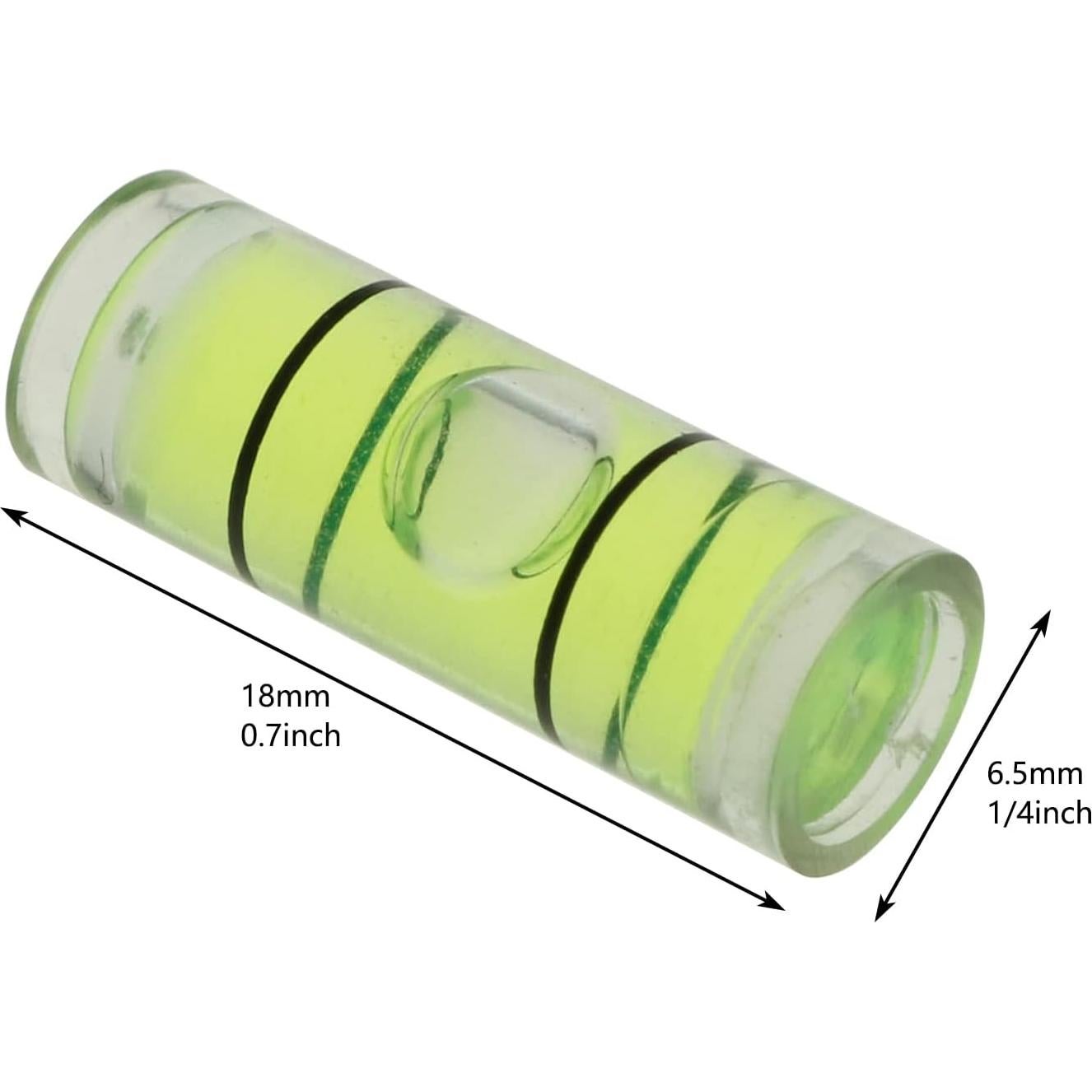 20 Niveles de Burbuja Cilíndricos Mini LUORNG 6.5mm