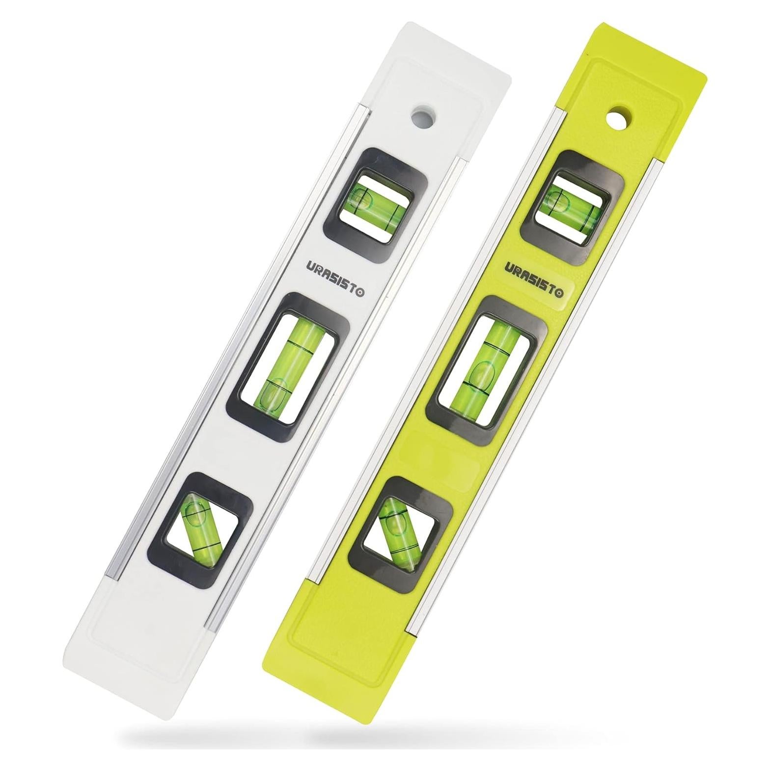 Paquete de 2 Niveles Torpedo URASISTO 9" con Burbuja 45°/90°/180°