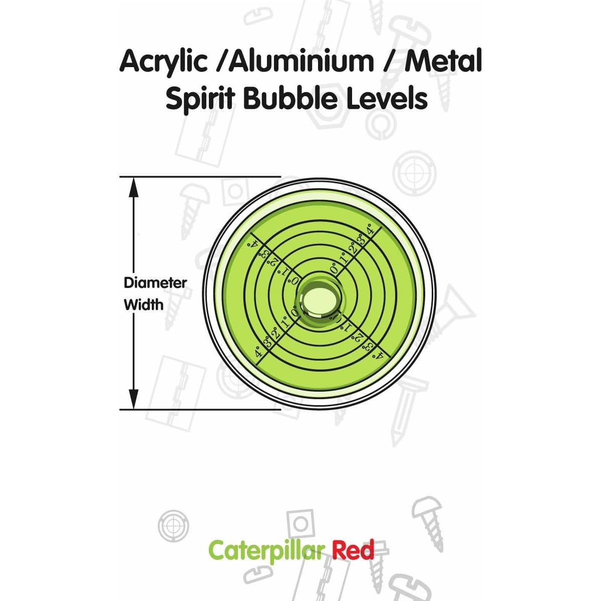 Nivel de Burbuja Magnético Circular Caterpillar Red 60mm Verde