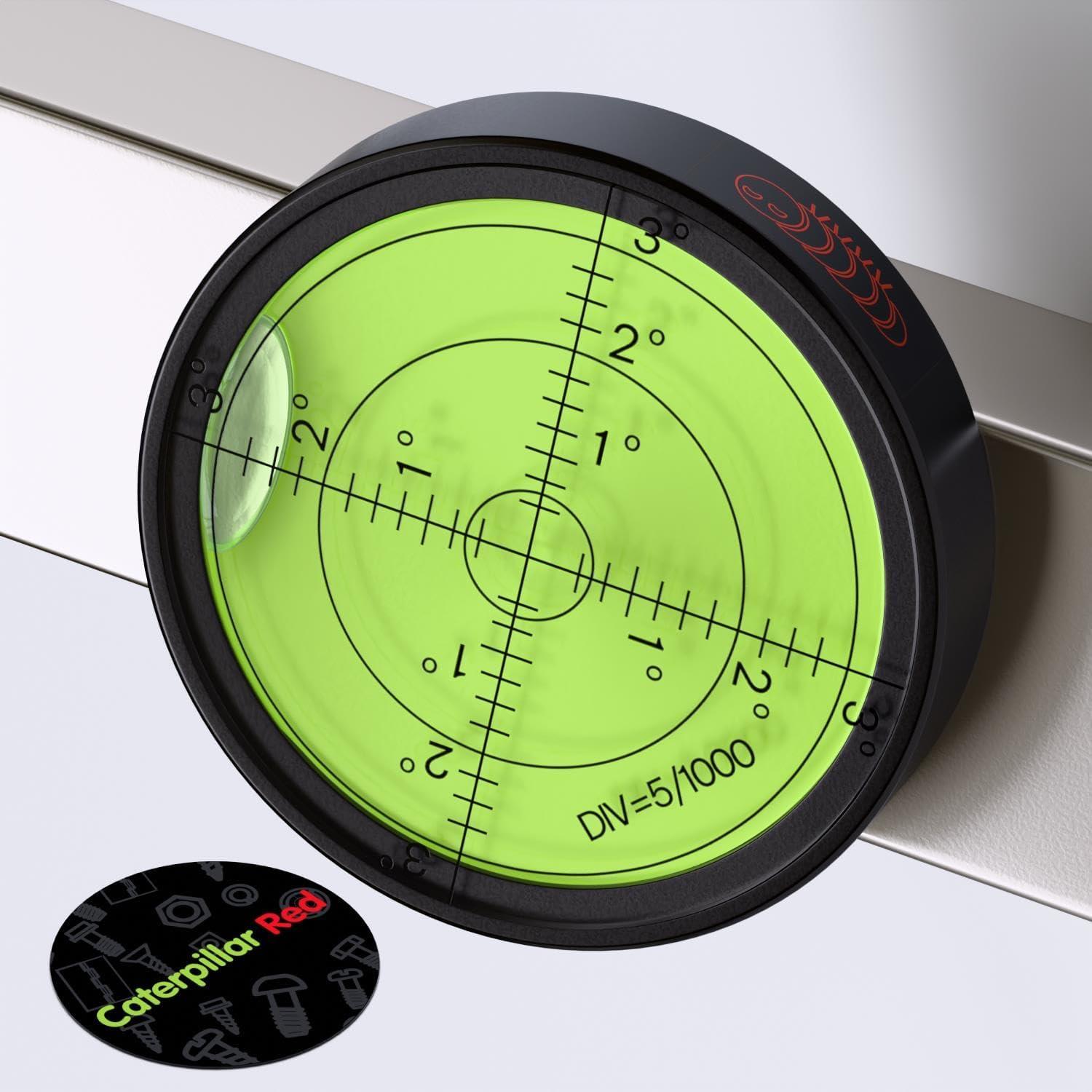 Nivel de Burbuja Magnético Circular Caterpillar Red 60mm Verde