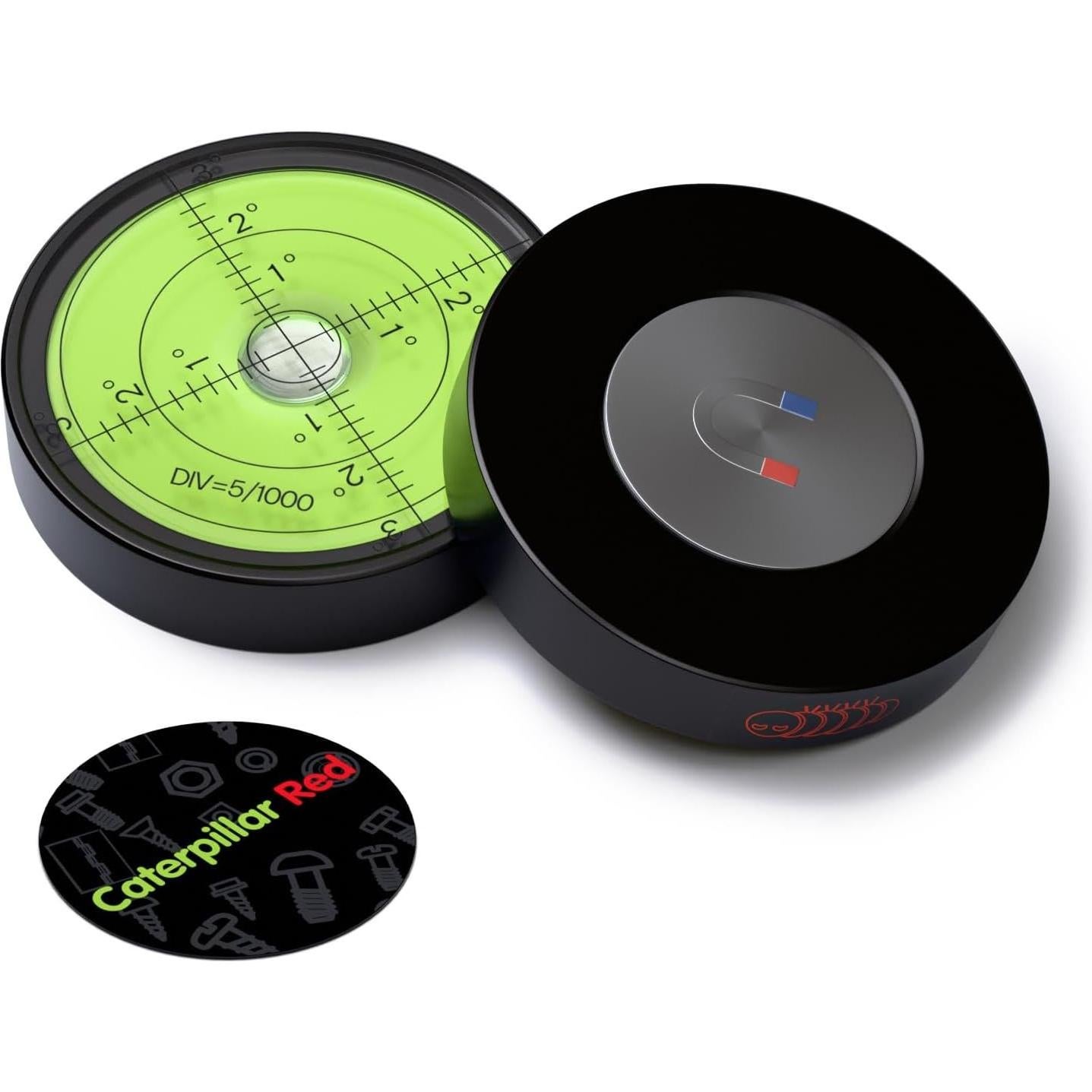 Nivel de Burbuja Magnético Circular Caterpillar Red 60mm Verde