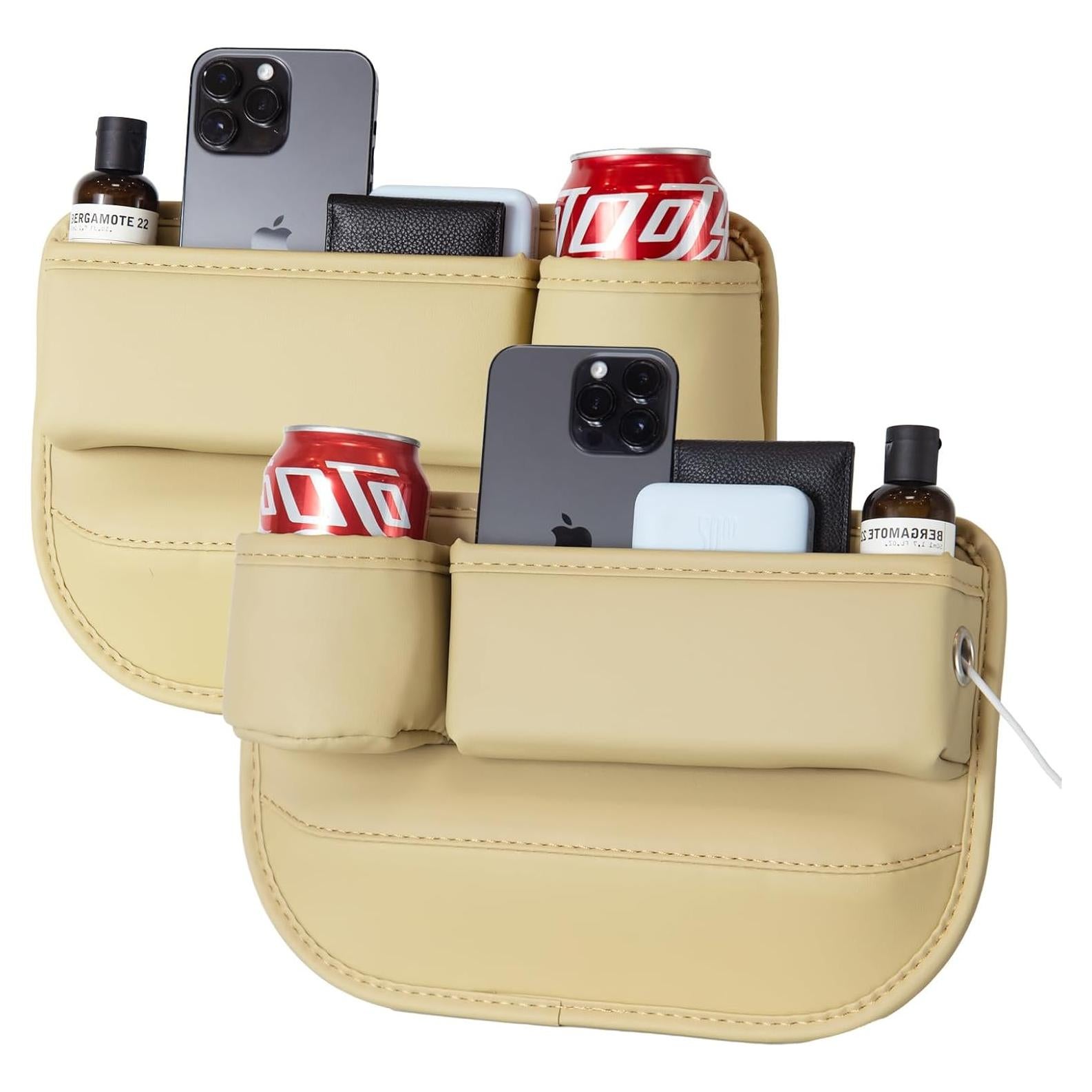 Organizador de Asiento de Coche WOVAZUS con Portavasos - 2 Unidades