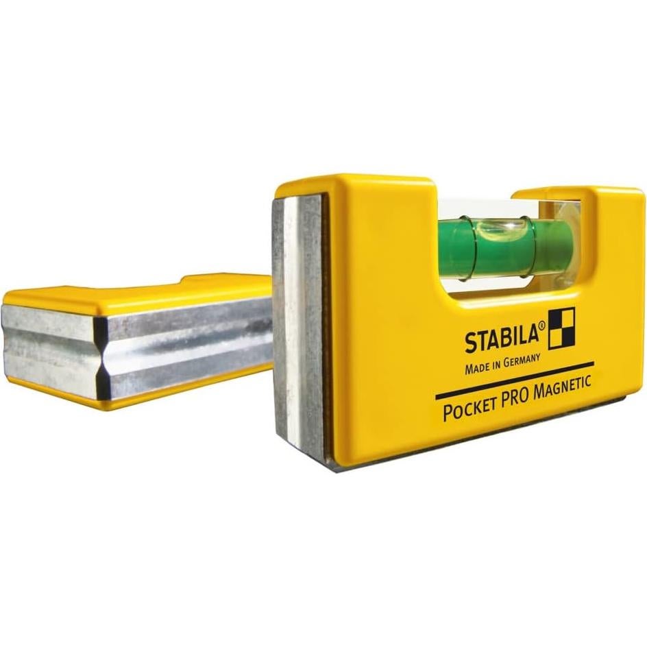 Nivel de bolsillo magnético Stabila 11901 con funda amarilla