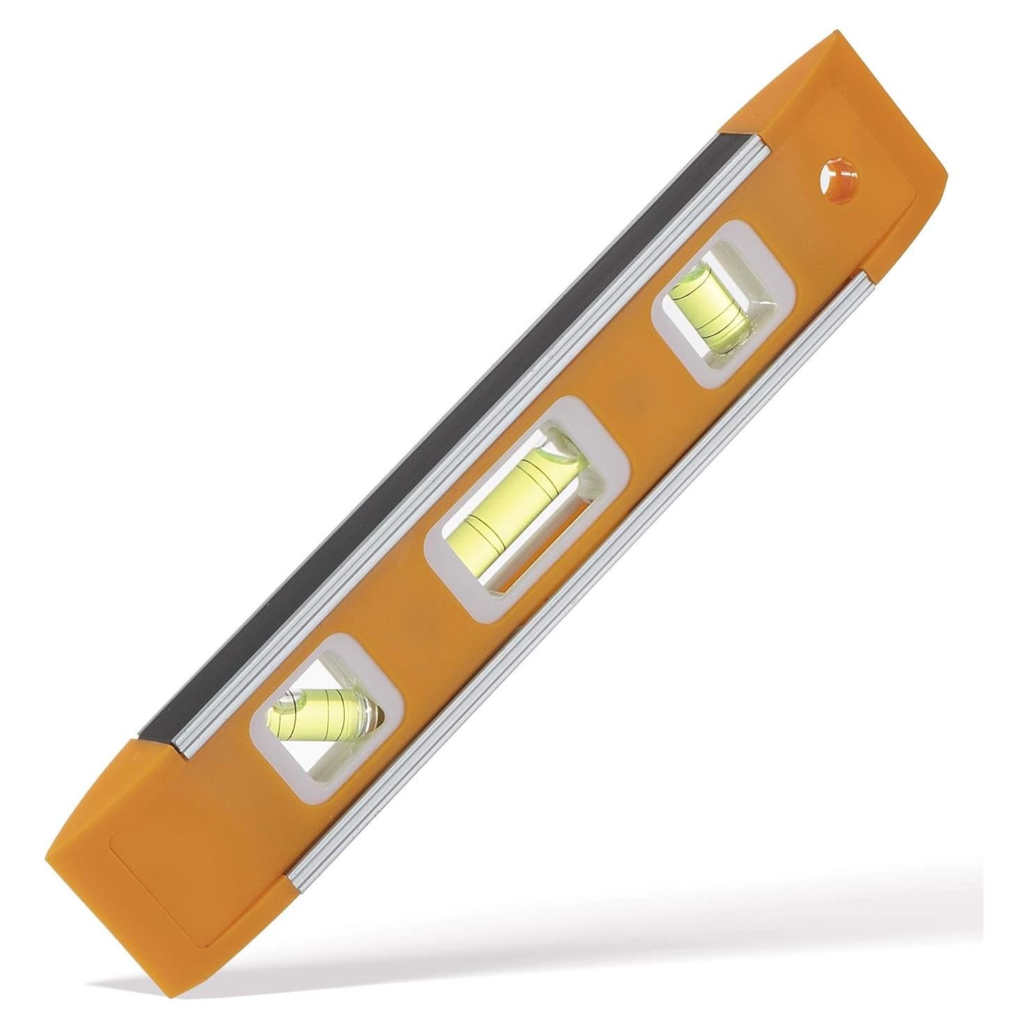 Nivel Torpedo Magnético LAND 22.5 cm con 3 Viales Naranja