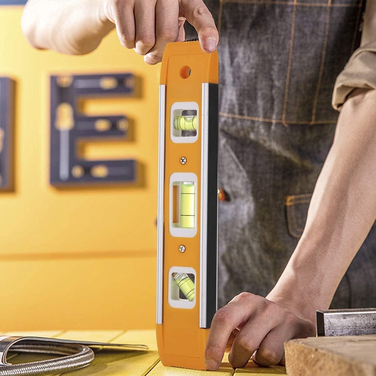 Nivel Torpedo Magnético LAND 22.5 cm con 3 Viales Naranja