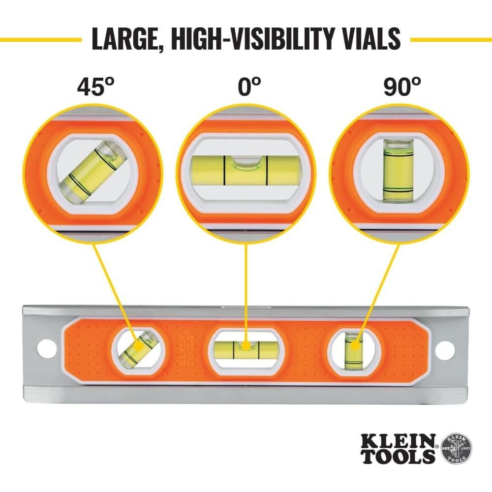 Nivel Torpedo Magnético Klein Tools 23 cm Aluminio 0/45/90°