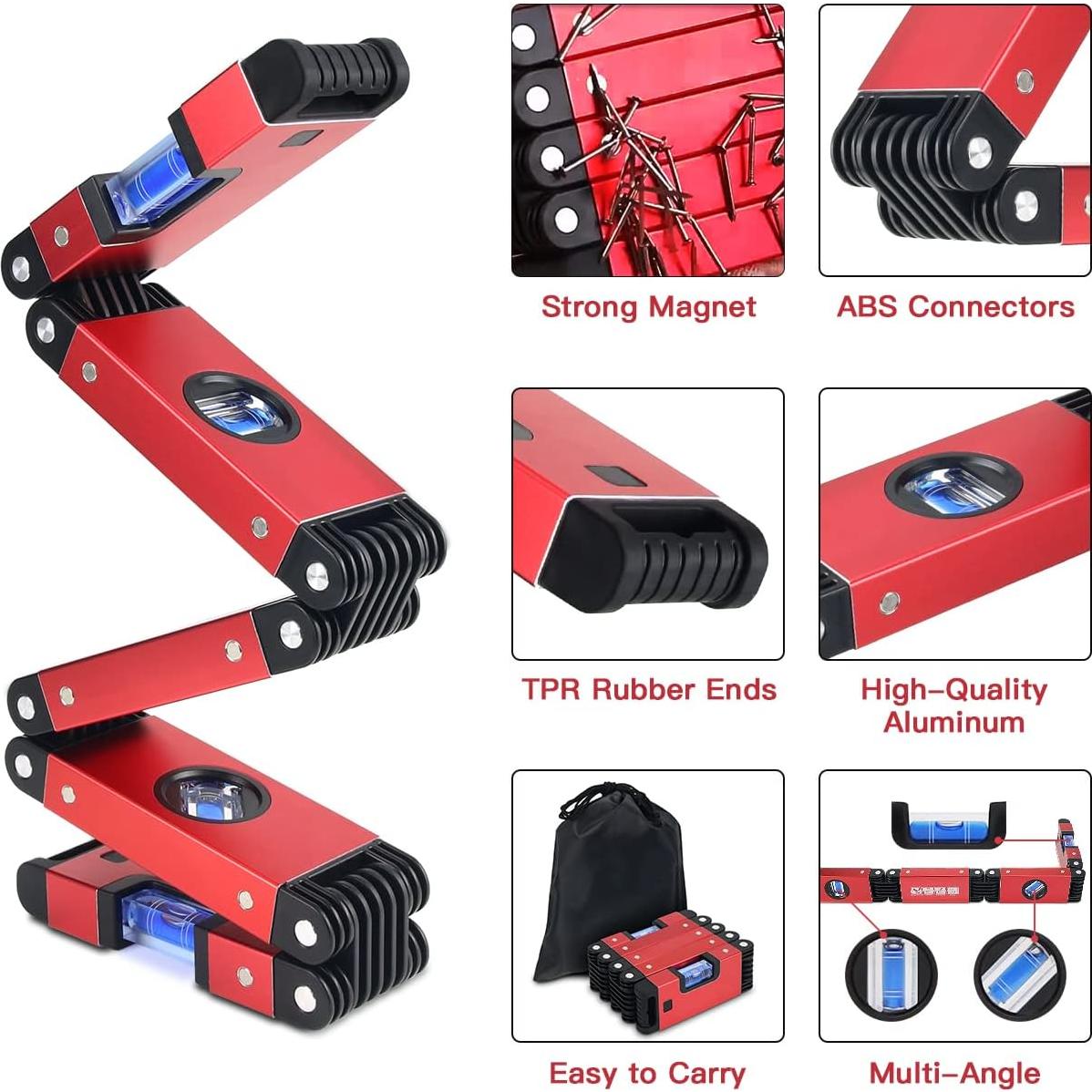Nivel Plegable Multifuncional MiYee 71.12 cm 4 Burbujeas