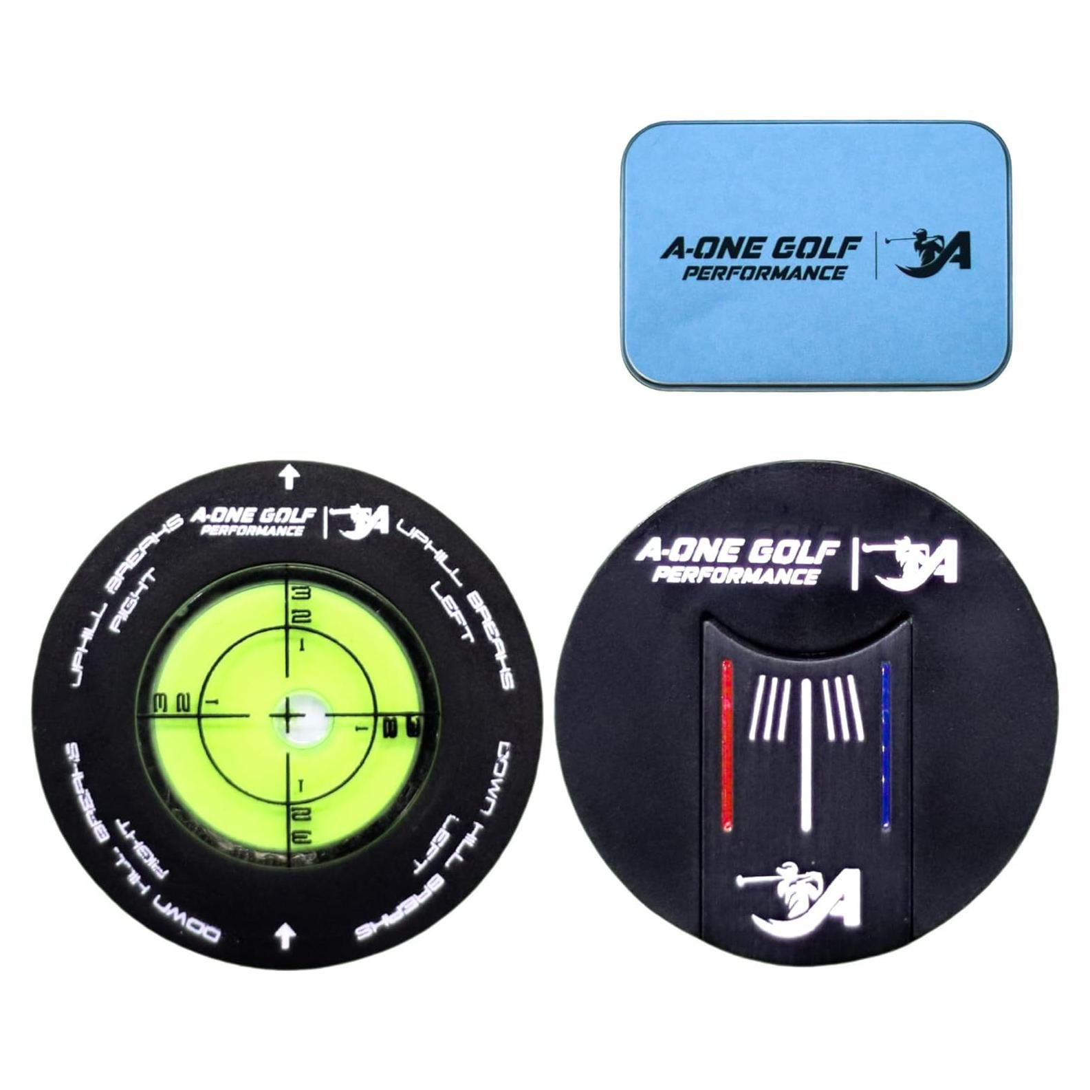 Marcador de Pelotas de Golf A-ONE con Nivel de Espíritu y Alineación