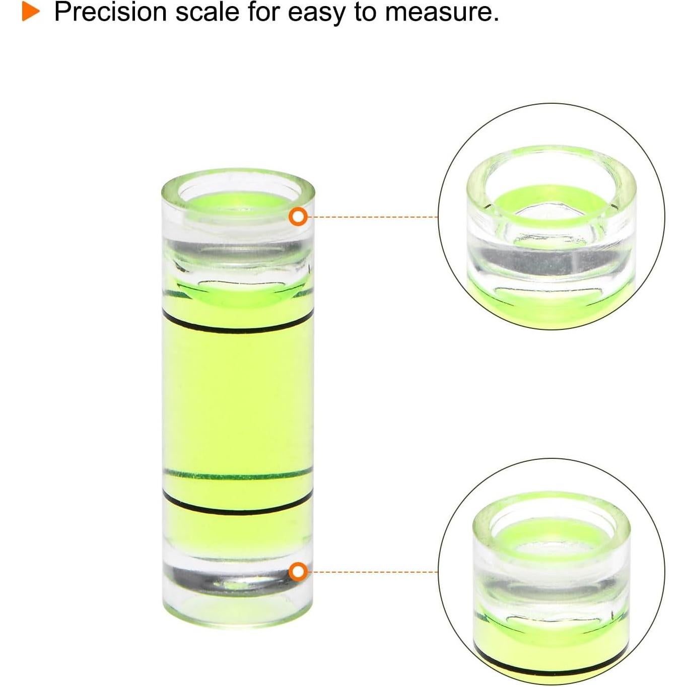 Nivel de Burbuja Cilíndrico HARFINGTON 2 Pcs 23mm Verde