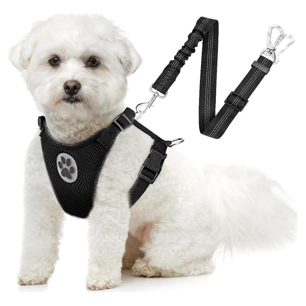 Arnés de Seguridad para Perros SlowTon Ajustable Negro XXXS