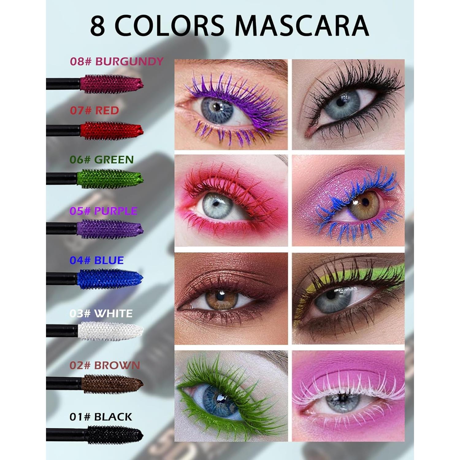 Máscara de Pestañas 5D Púrpura a Prueba de Agua y Larga Duración