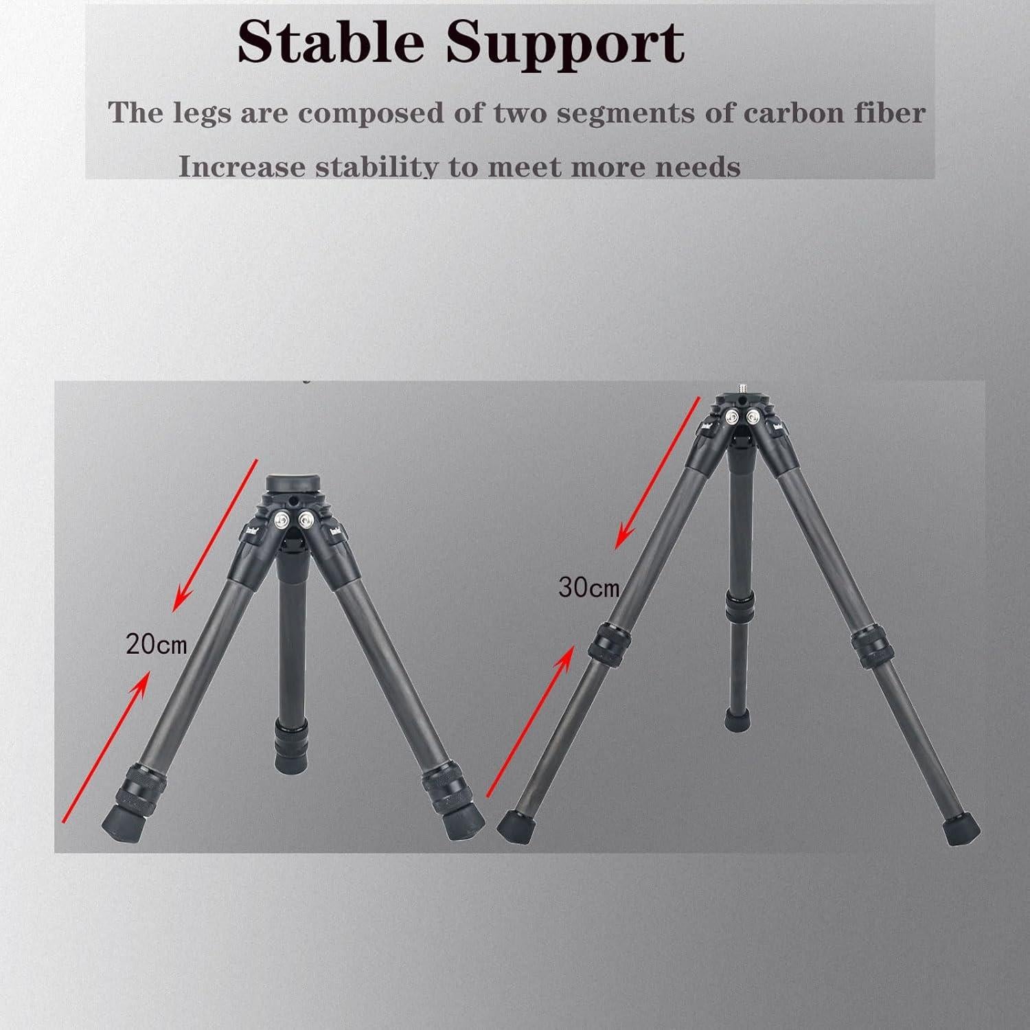Trípode Mini de Fibra de Carbono Corazón Valiente para Cámaras