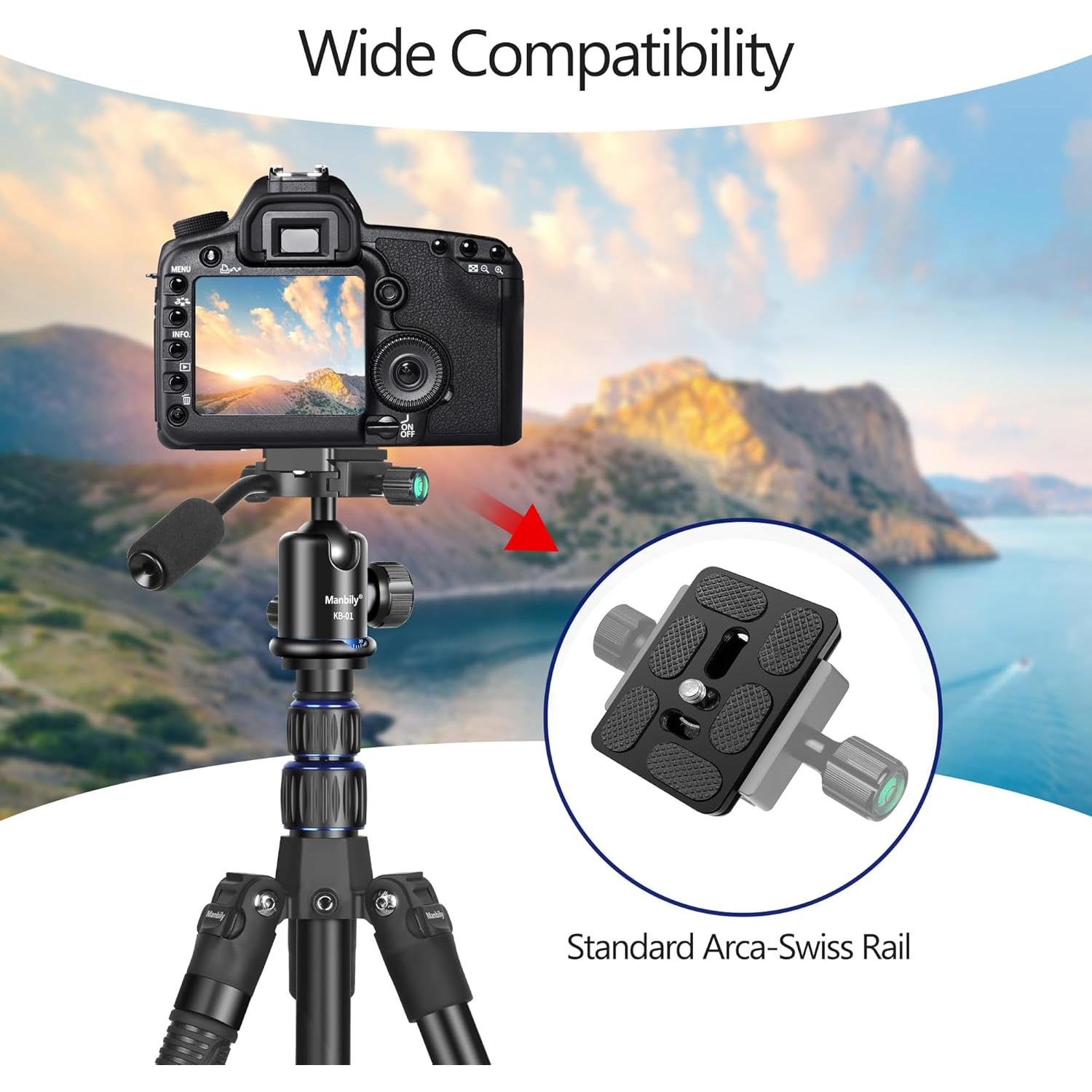 Placa de Liberación Rápida Manbily PU-60 Aluminio 60x38mm Paquete de 2