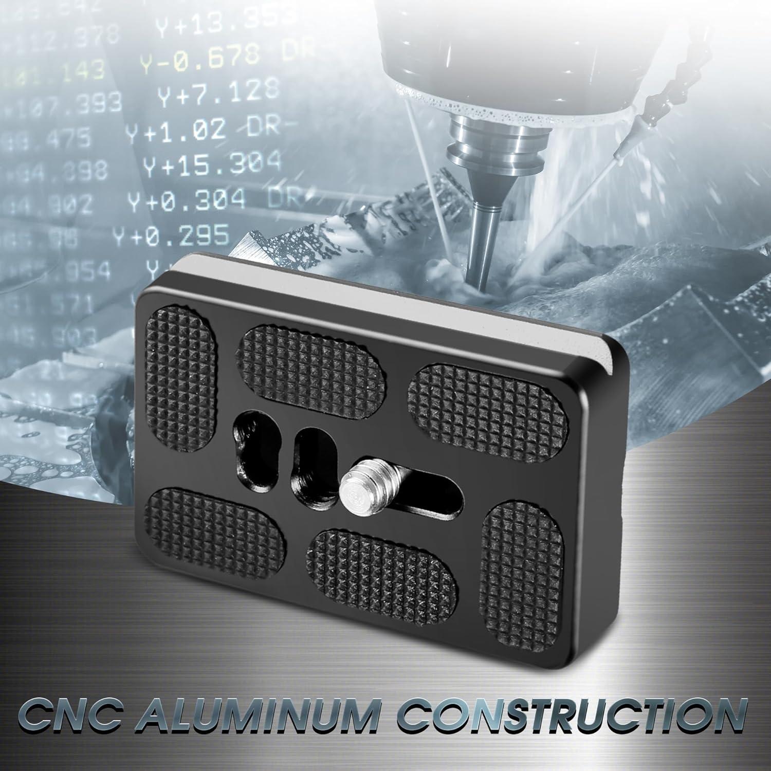 Placa de Liberación Rápida Manbily PU-60 Aluminio 60x38mm Paquete de 2