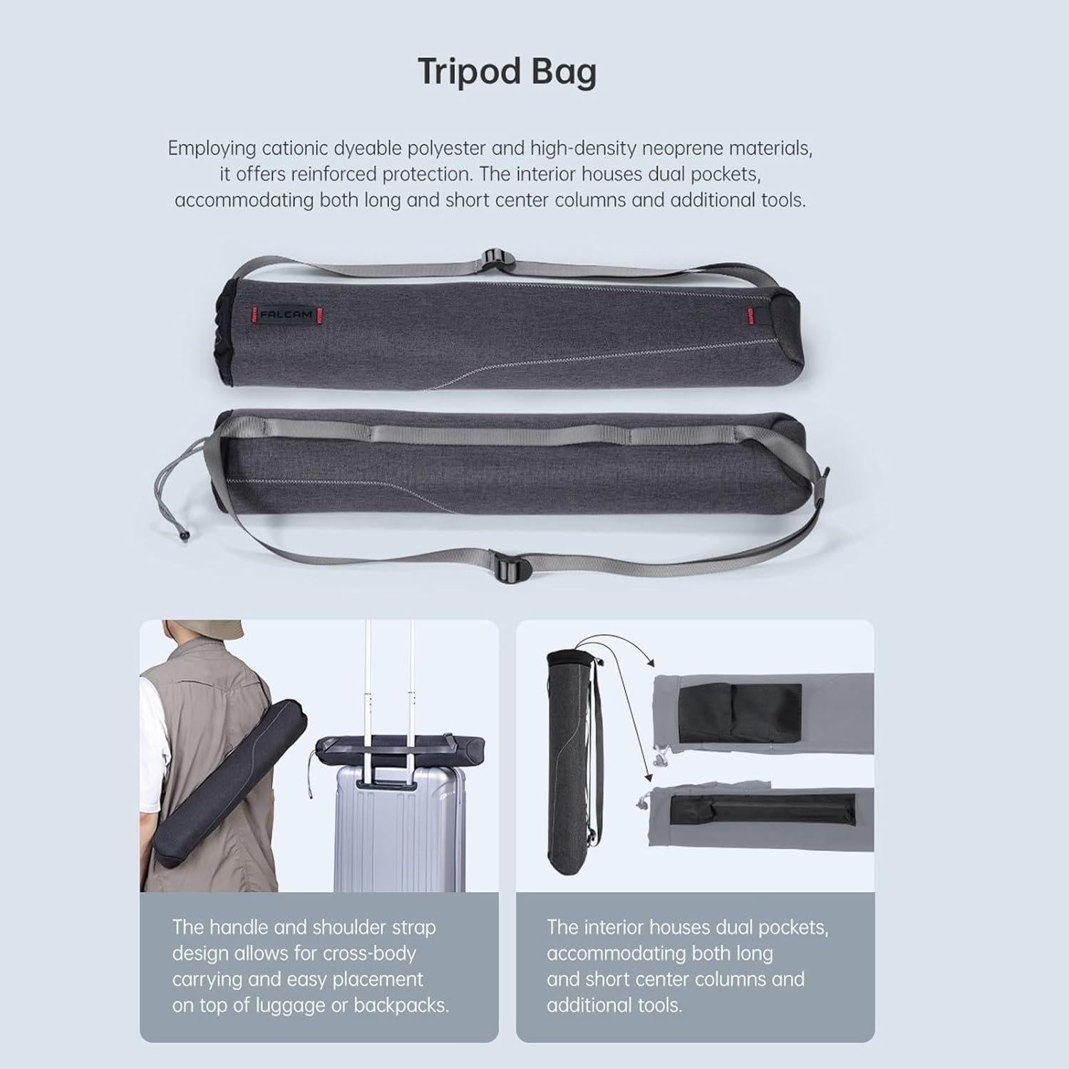 Trípode de Viaje Falcam F38 Pro 1.95kg 61" Fibra de Carbono