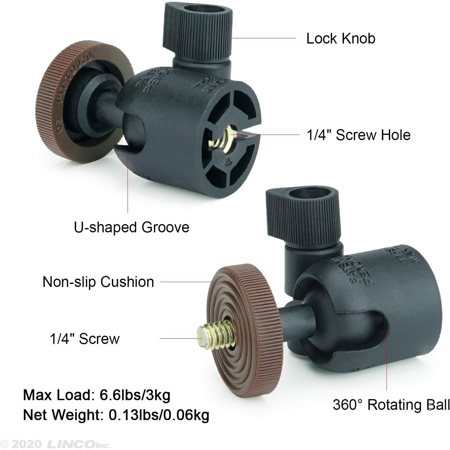 Soporte de trípode mini giratorio LINCO A020-4 para cámara y celular