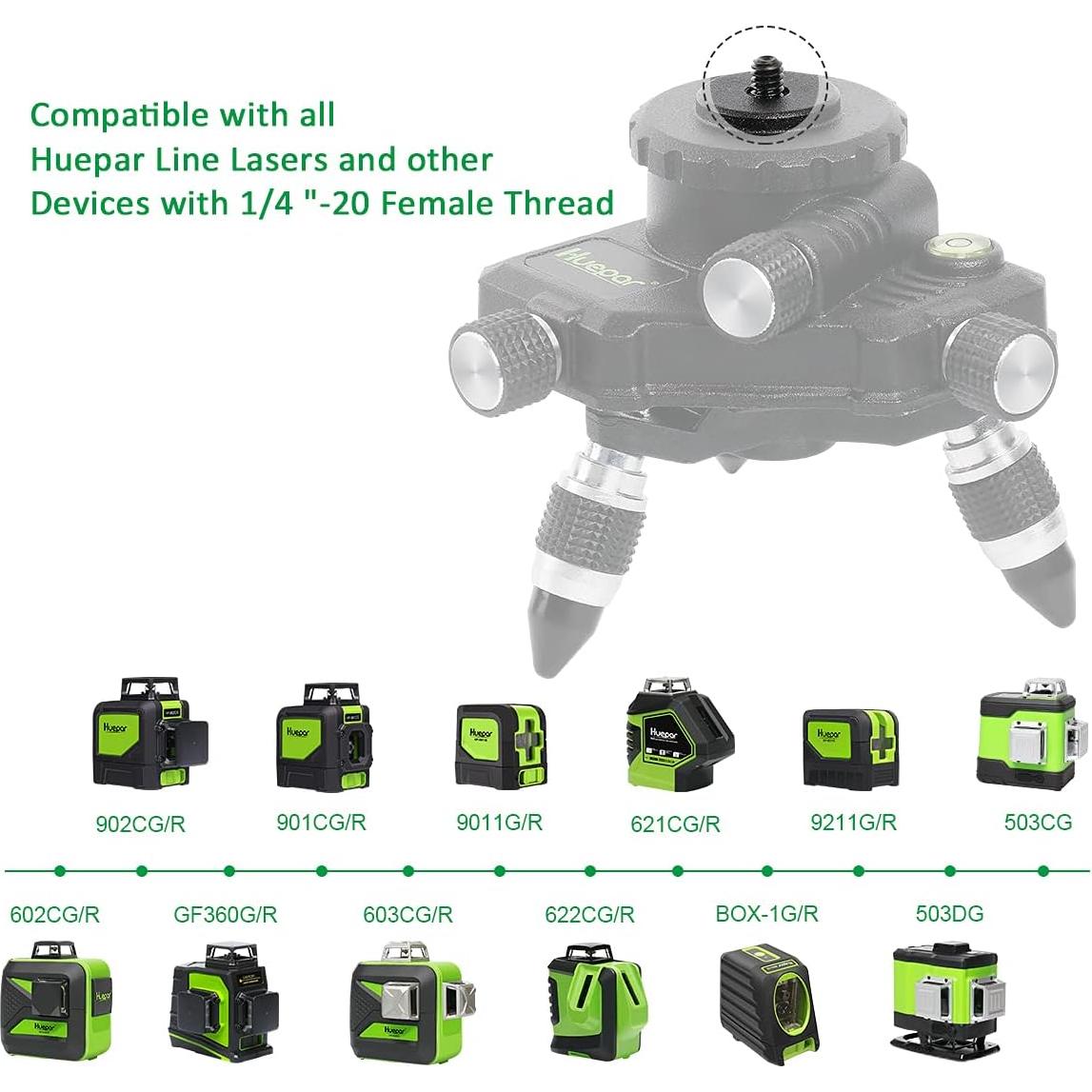 Adaptador de Nivel Láser Huepar AT2 con Base Rotativa 360°