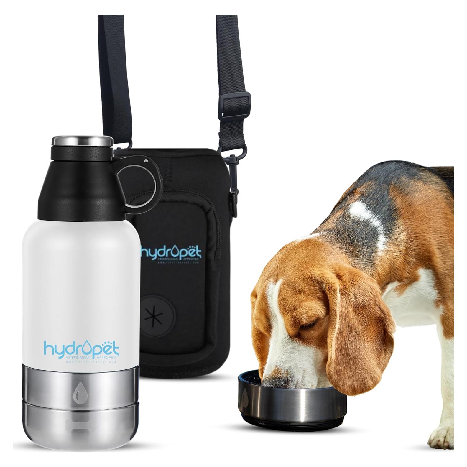 Botella de Agua Portátil para Perros HydroPet 950 ml - Acero Inoxidable Aislada