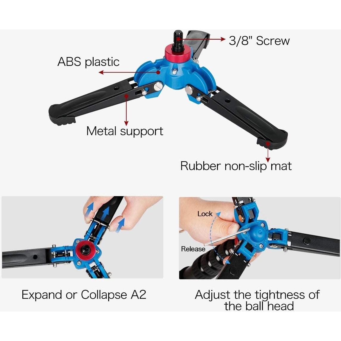 Mini Trípode Koolehaoda A2 Universal 3 Patas Soporte 15kg