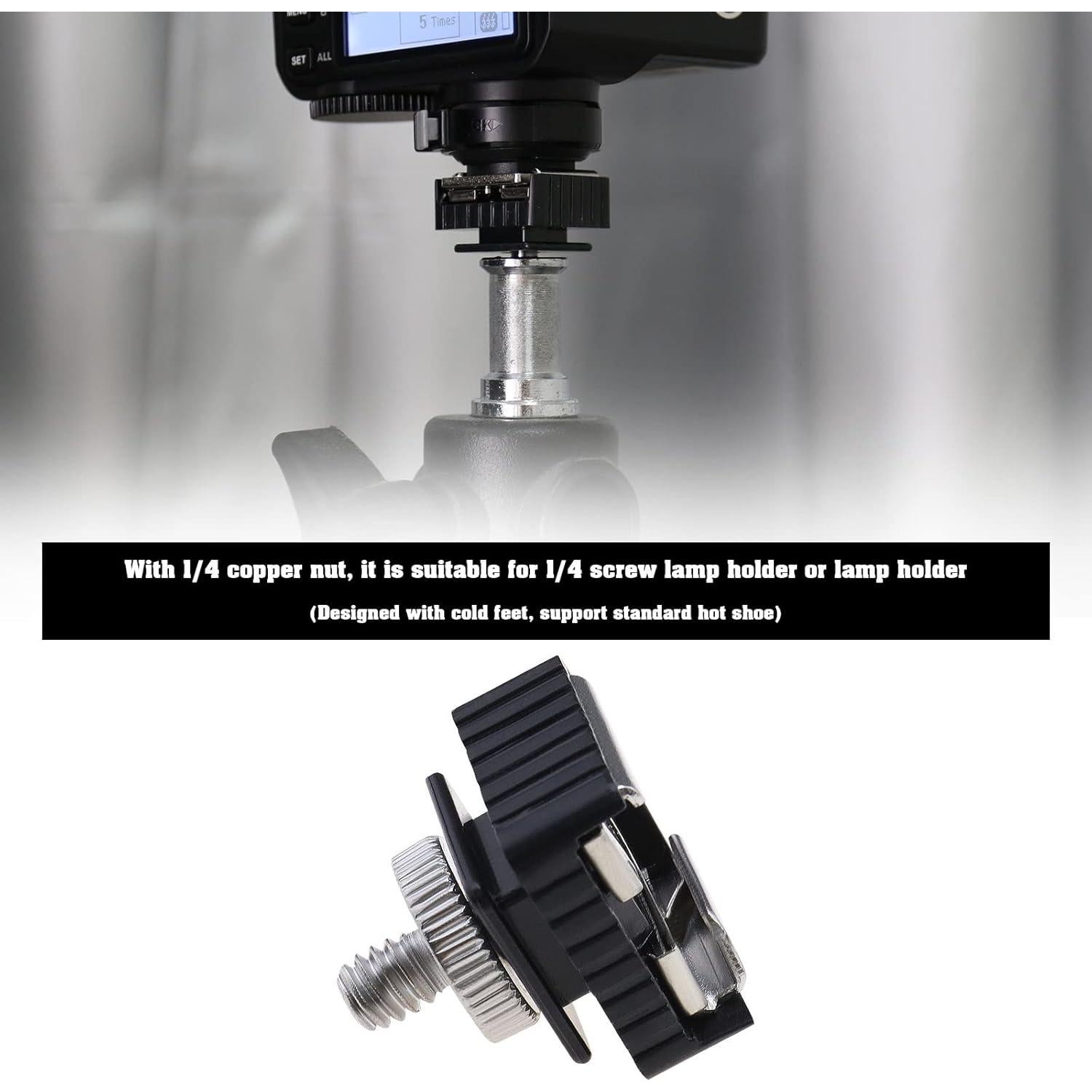 Adaptador de zapata caliente 2PCS Micro Traders 1/4"-20