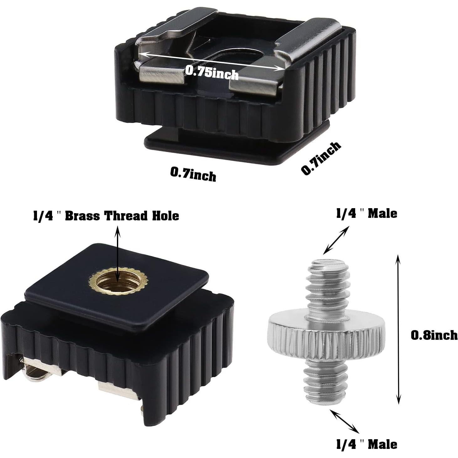 Adaptador de zapata caliente 2PCS Micro Traders 1/4"-20
