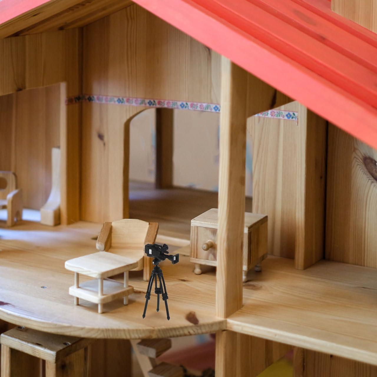 Soporte de trípode miniatura ifundom para casas de muñecas