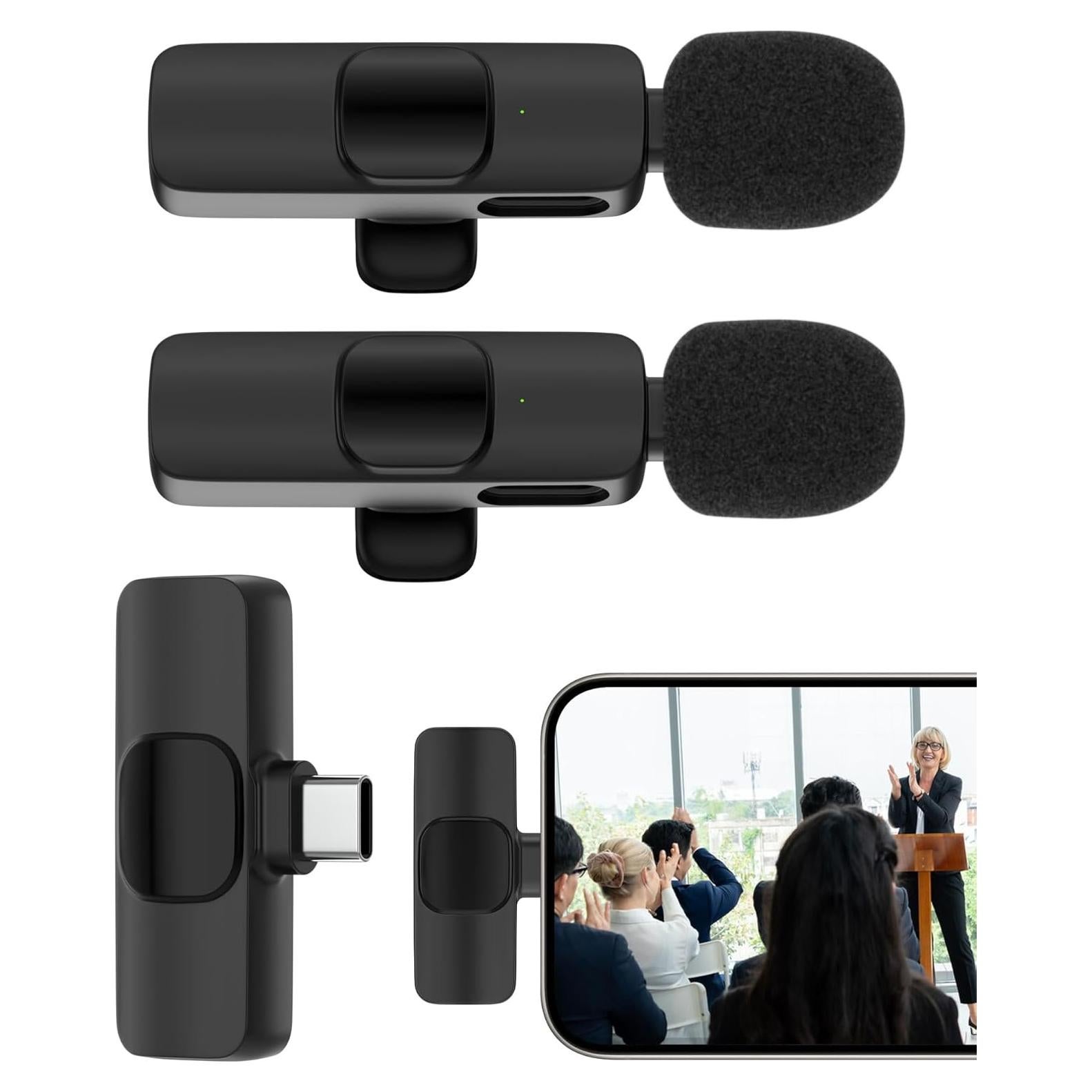 Micrófono Lavalier Inalámbrico Bordsek K1 USB-C para iPhone y Android