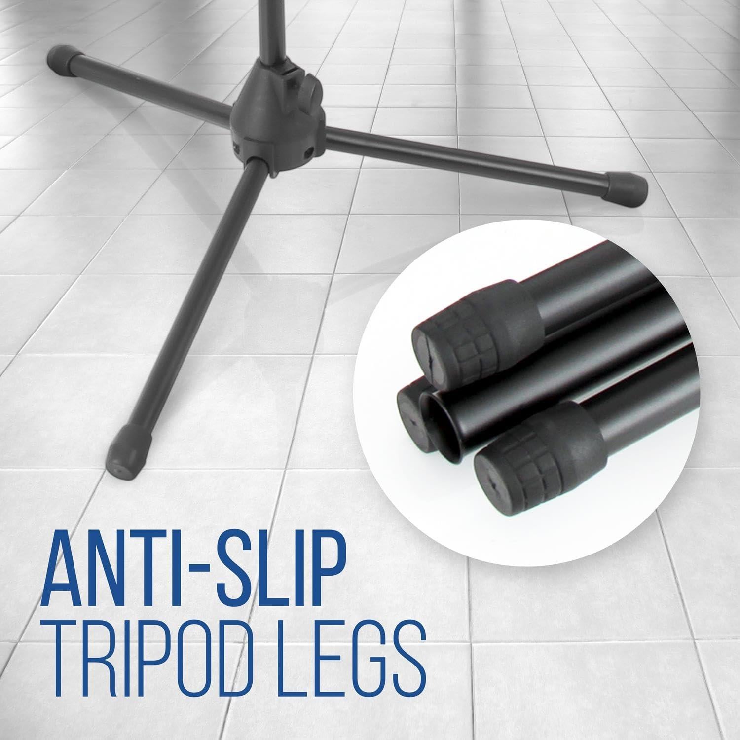 Soporte de Micrófono Pyle PMKS3 Plegable en Trípode Ajustable 95-165 cm