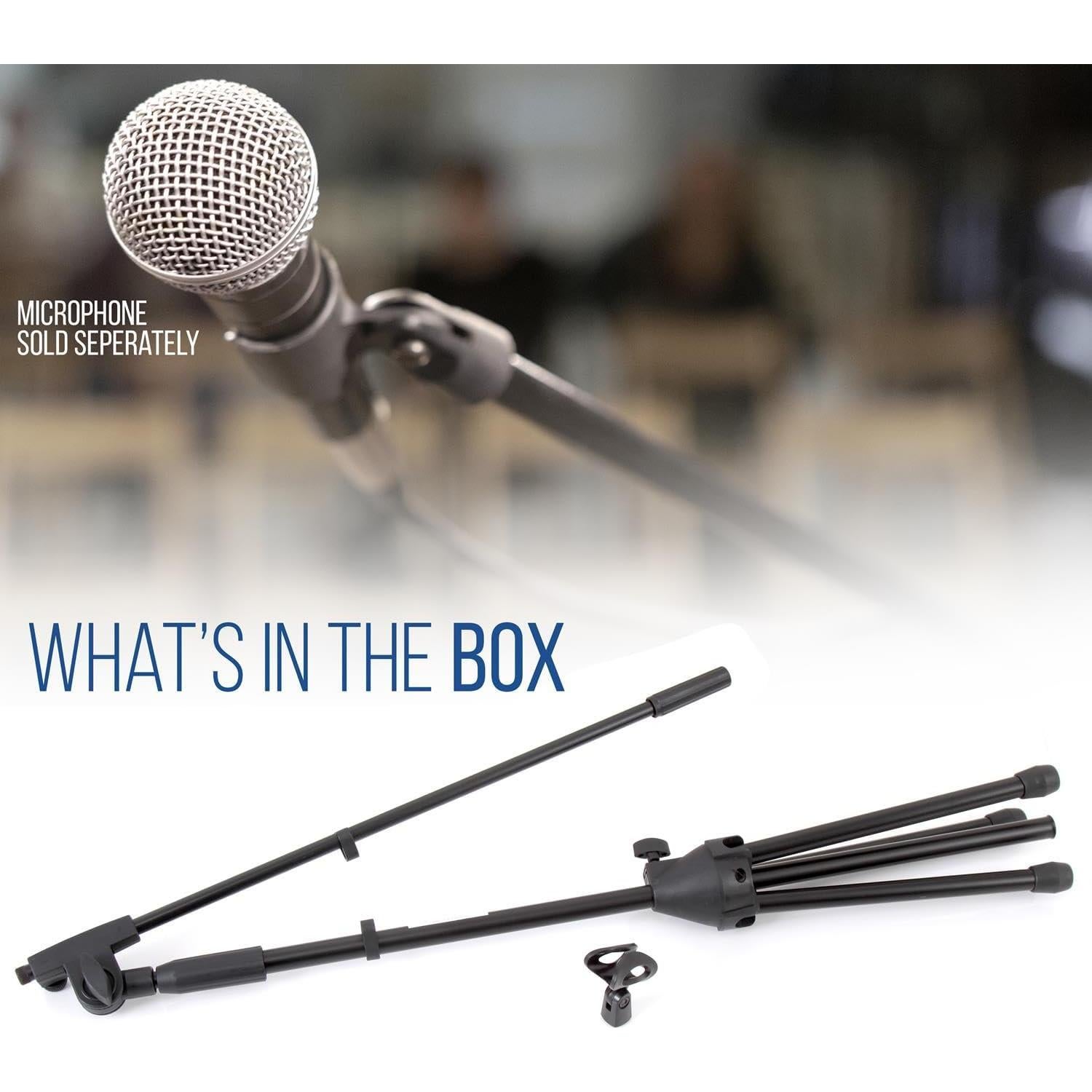 Soporte de Micrófono Pyle PMKS3 Plegable en Trípode Ajustable 95-165 cm