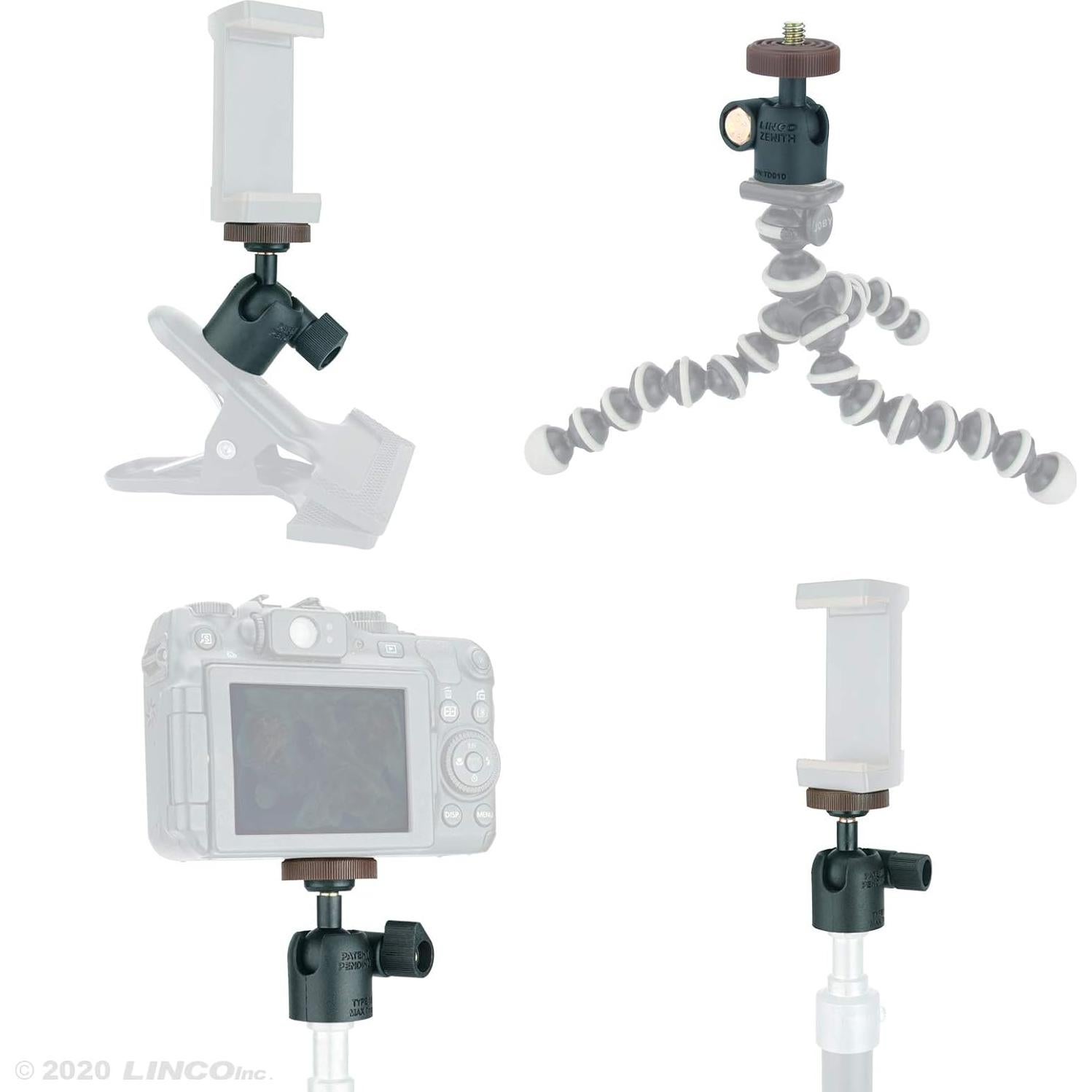 Soporte de trípode mini giratorio LINCO A020-8 para cámara y celular