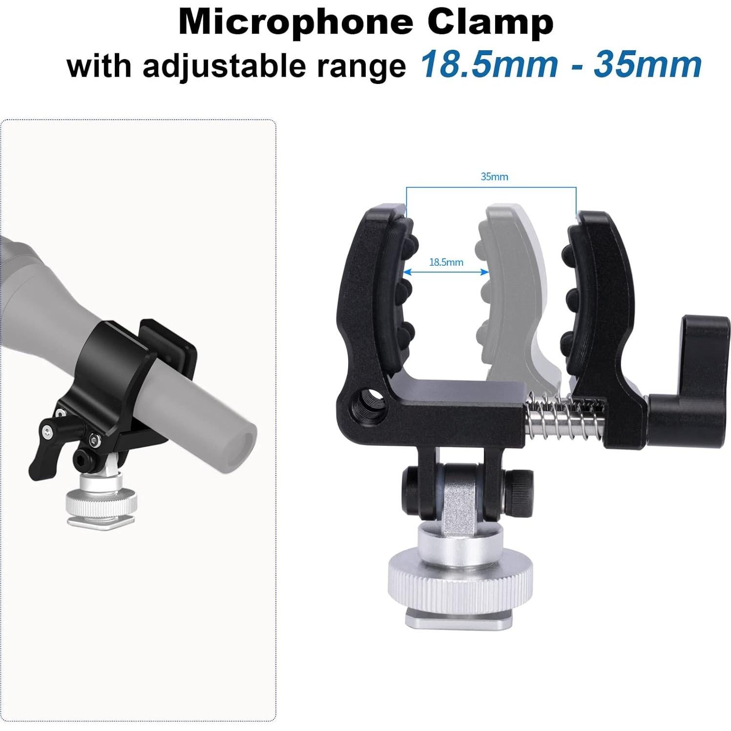 Soporte de micrófono tipo escopeta NICEYRIG US-549, 18.5-35 mm
