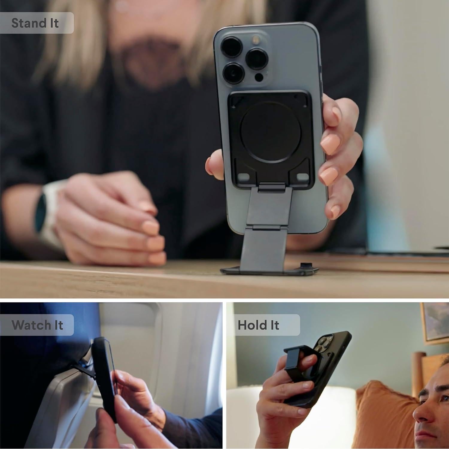 Soporte Magnético Kenu Stance+ 10 en 1 para Móvil Negro