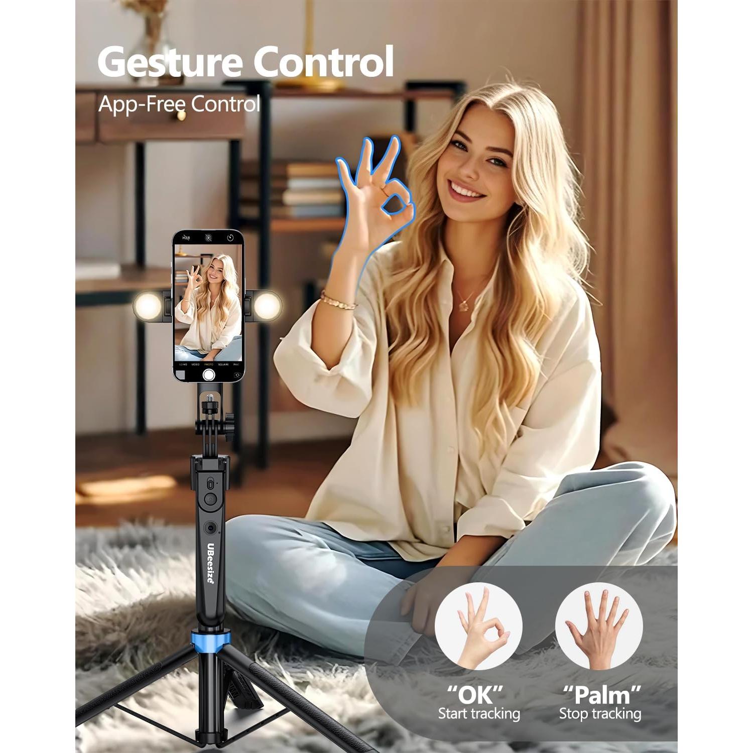 Trípode UBeesize 70'' con Seguimiento Automático y Luz LED