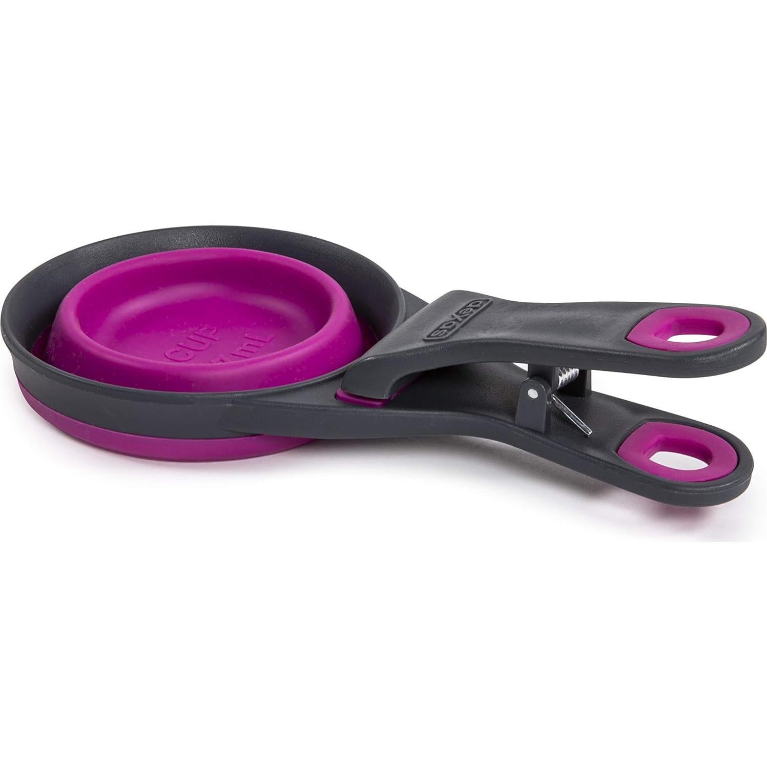 Cucharón Plegable Dexas KlipScoop 1 Taza Fucsia para Mascotas