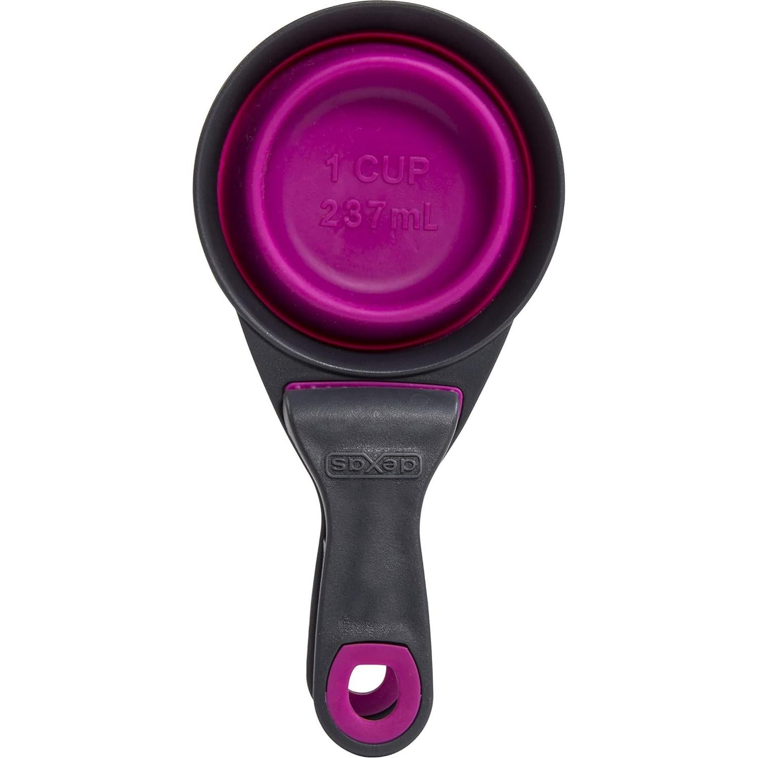 Cucharón Plegable Dexas KlipScoop 1 Taza Fucsia para Mascotas