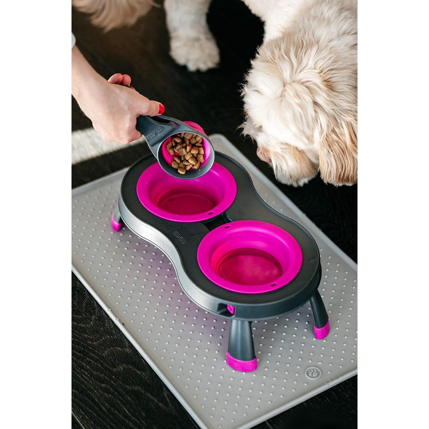Cucharón Plegable Dexas KlipScoop 1 Taza Fucsia para Mascotas