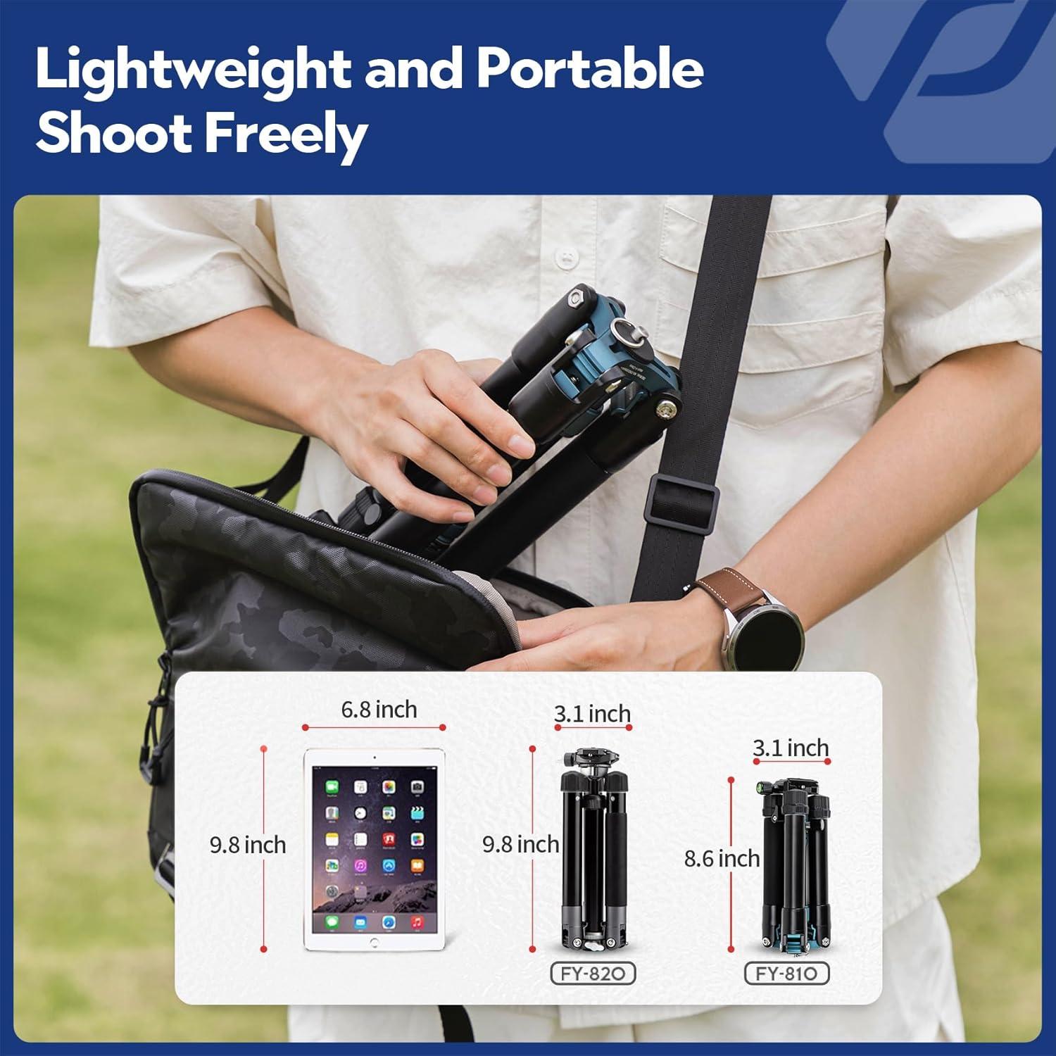 Mini Trípode Fotopro FY-810 Azul Plegable 21.6 CM 3 KG