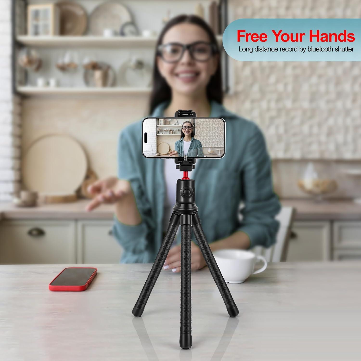 Trípode Flexible Zeadio DV-HDE-HC13 para Cámara y Teléfono