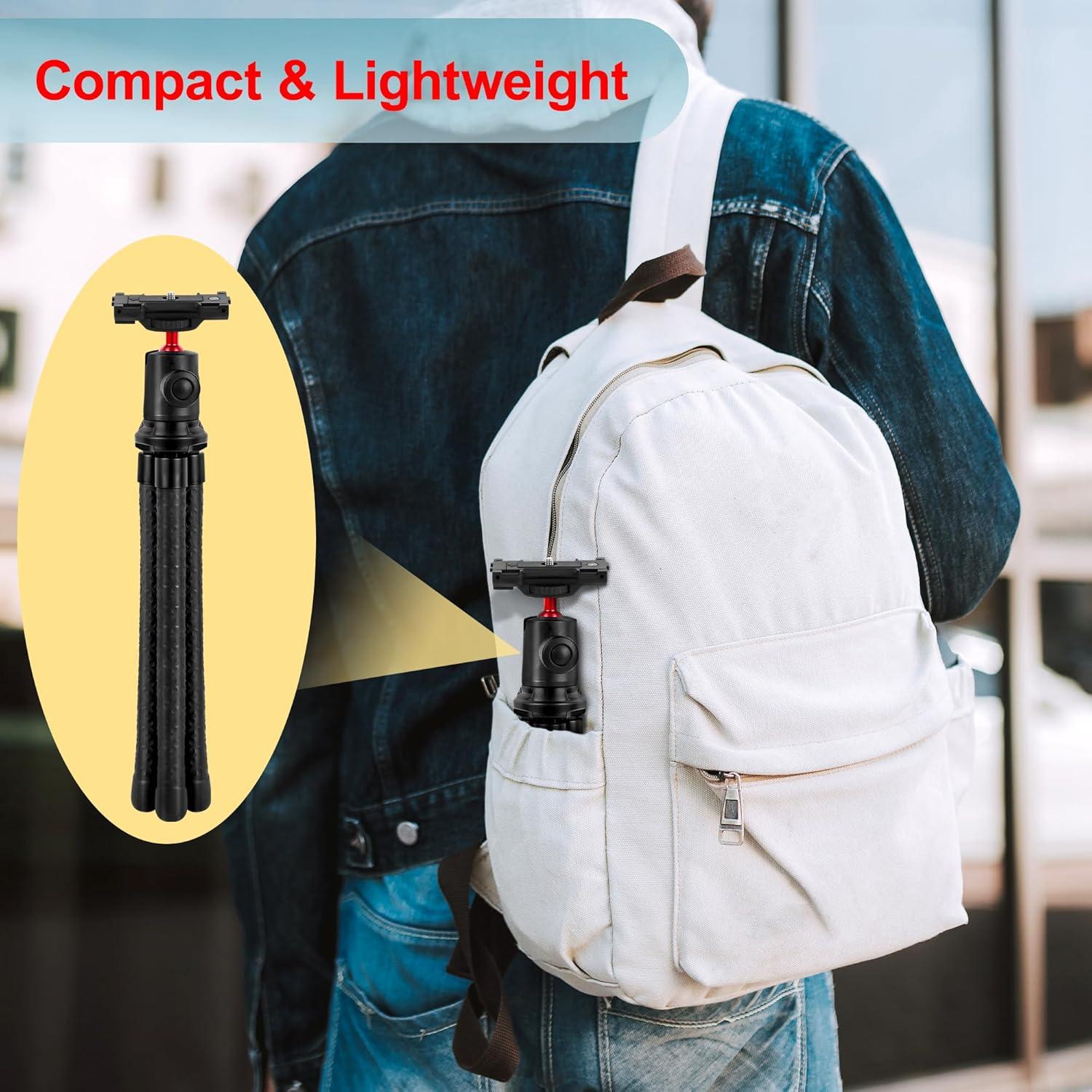 Trípode Flexible Zeadio DV-HDE-HC13 para Cámara y Teléfono