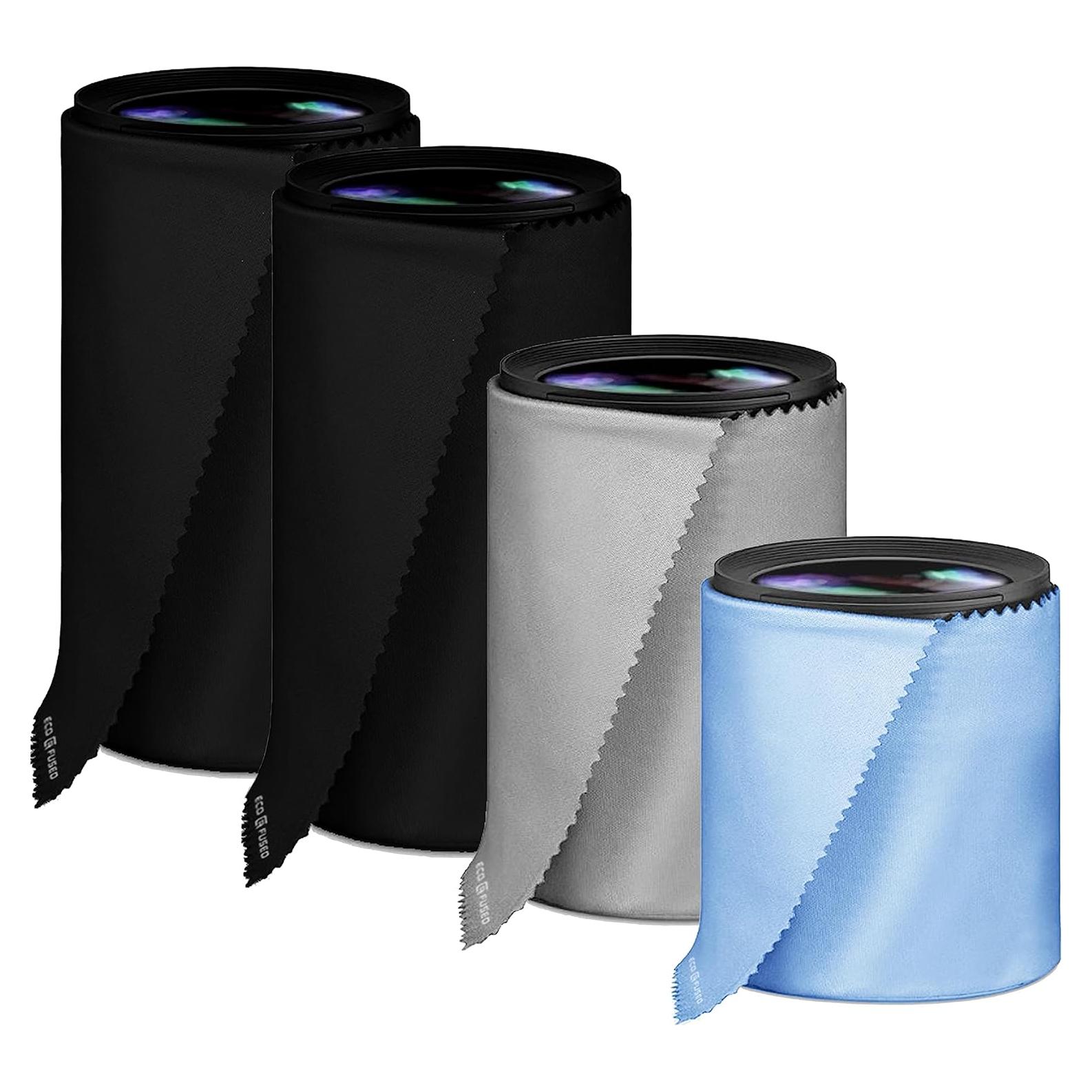 Bolsas de Lente de Microfibra Eco-Fused - Paquete de 4