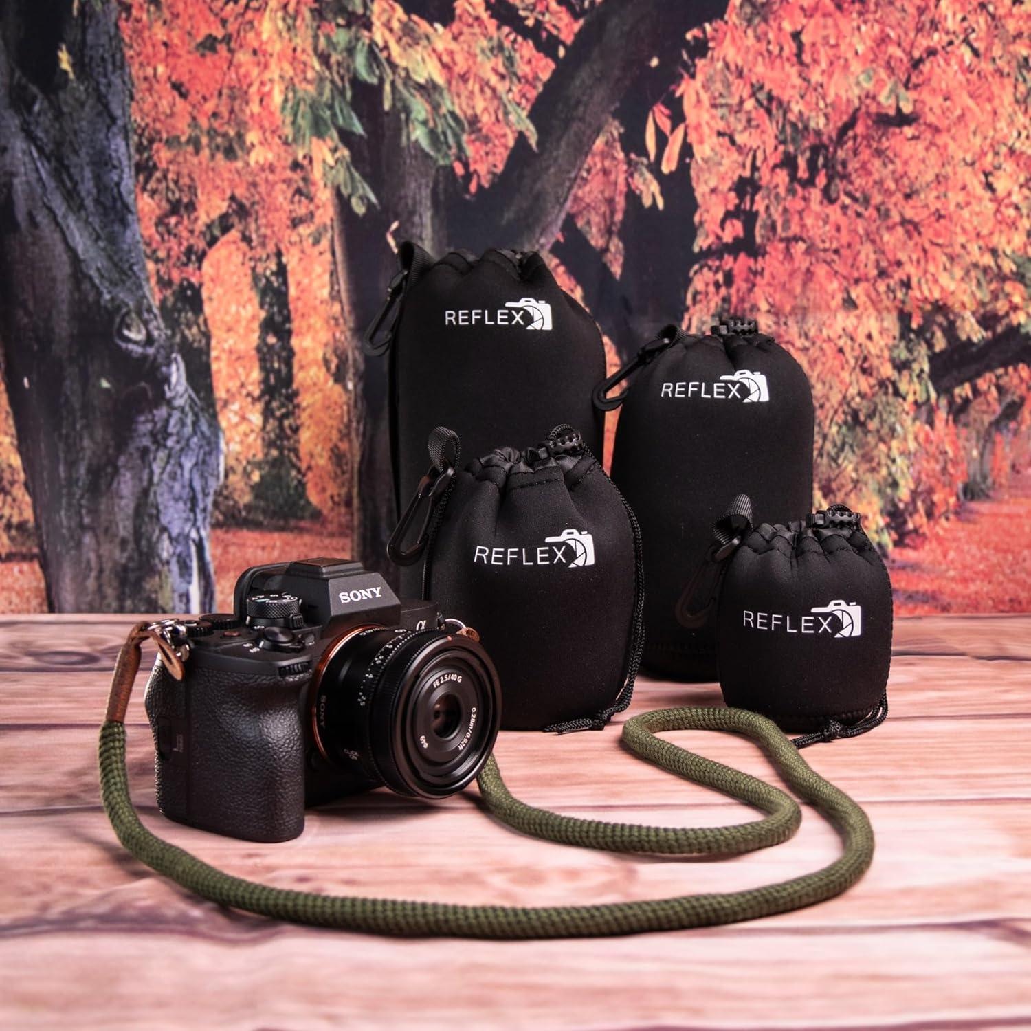 Bolsas de Lente Acolchadas Reflex Camera 4 Pzs S/M/L/XL