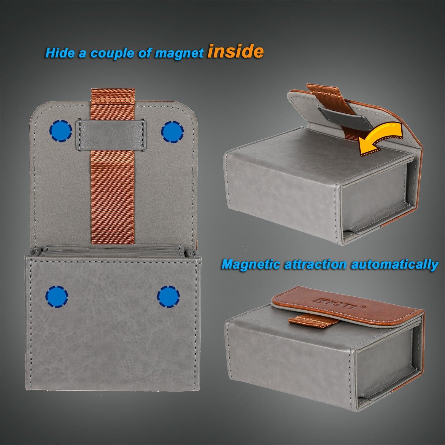 Funda de Filtro de Lente SIOTI 4 Bolsillos Cuero 62mm